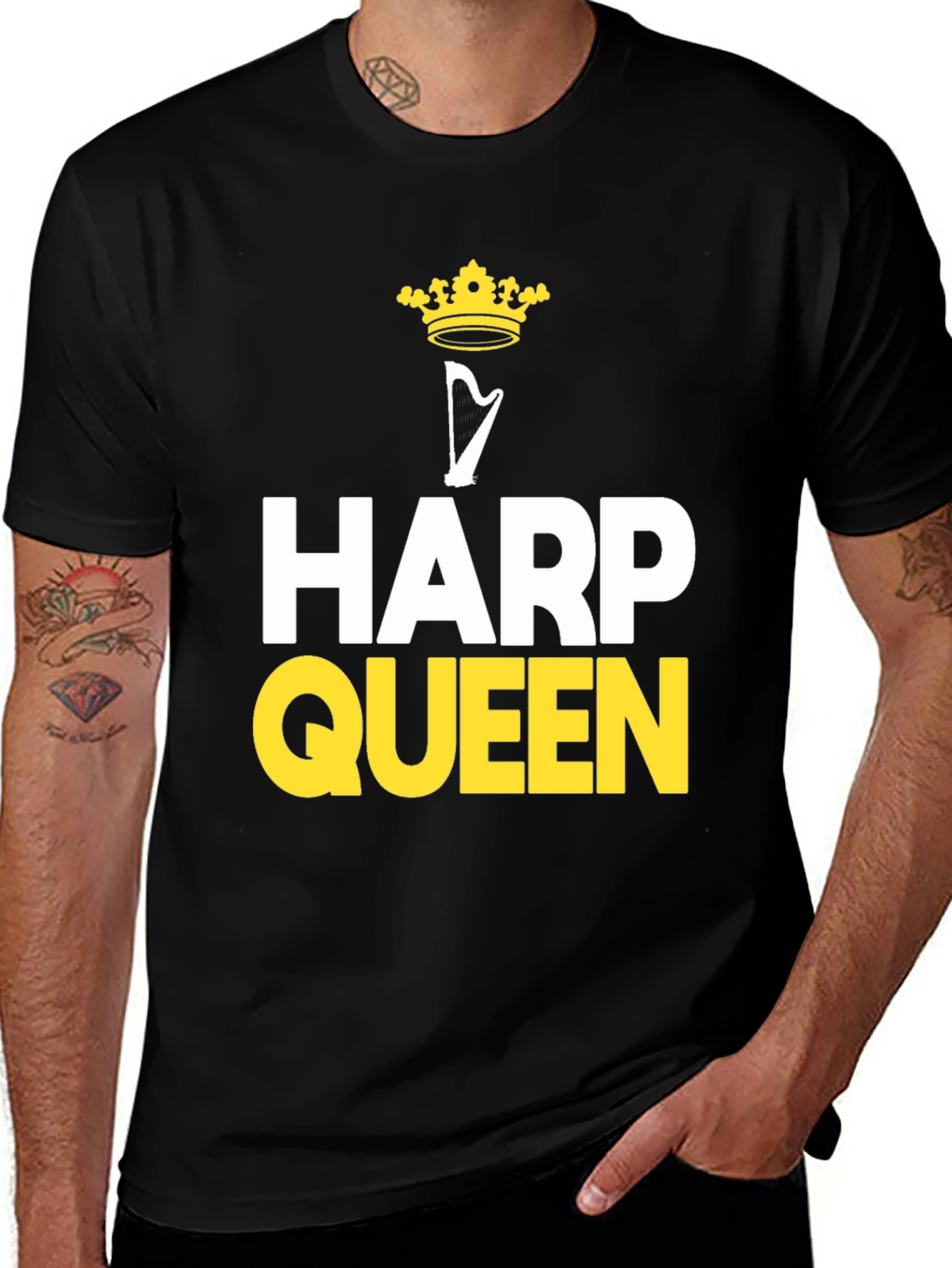 Harp Queen T-Shirt - Musical Instrument Tee