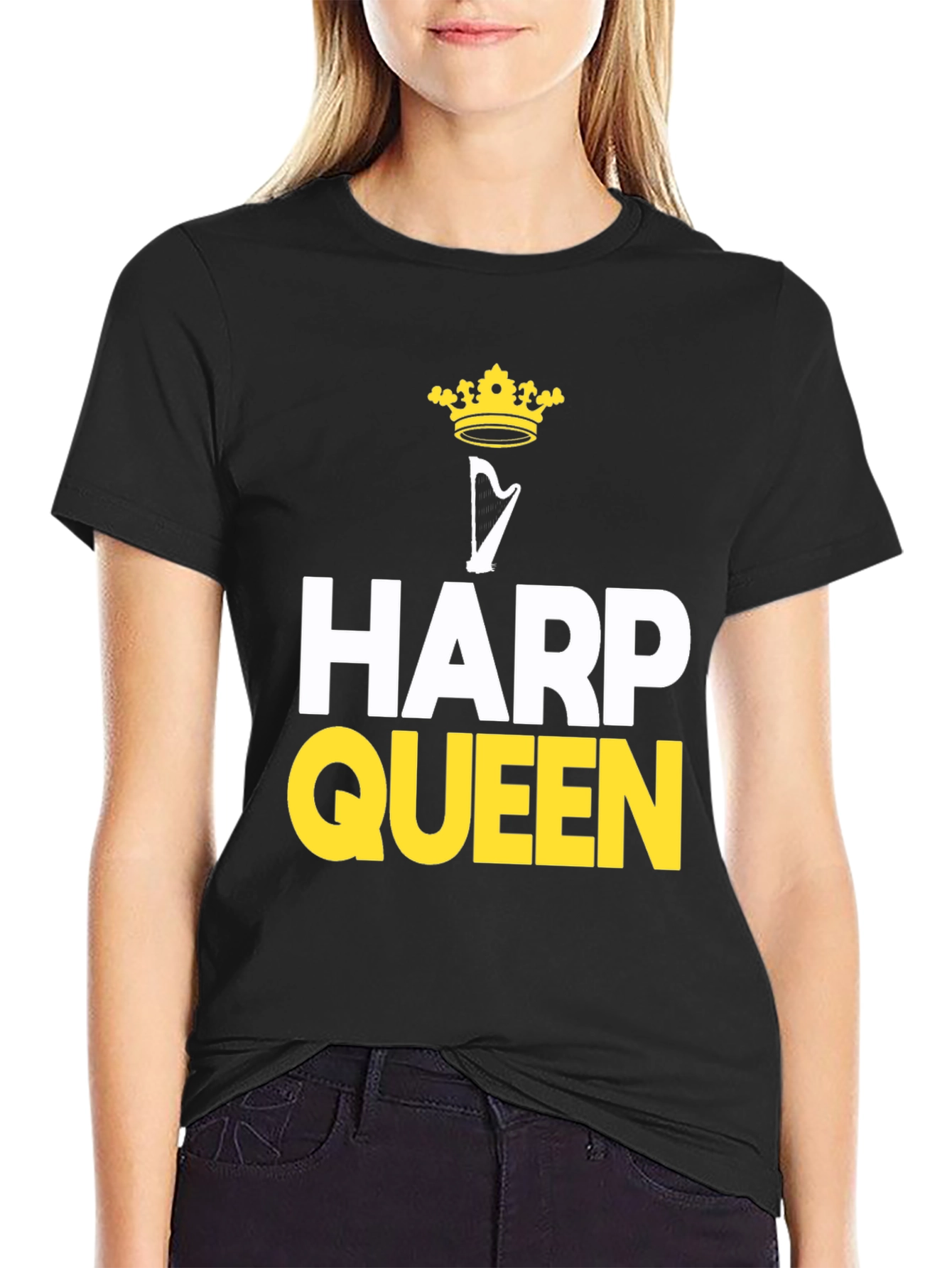 Harp Queen T-Shirt - Musical Instrument Tee