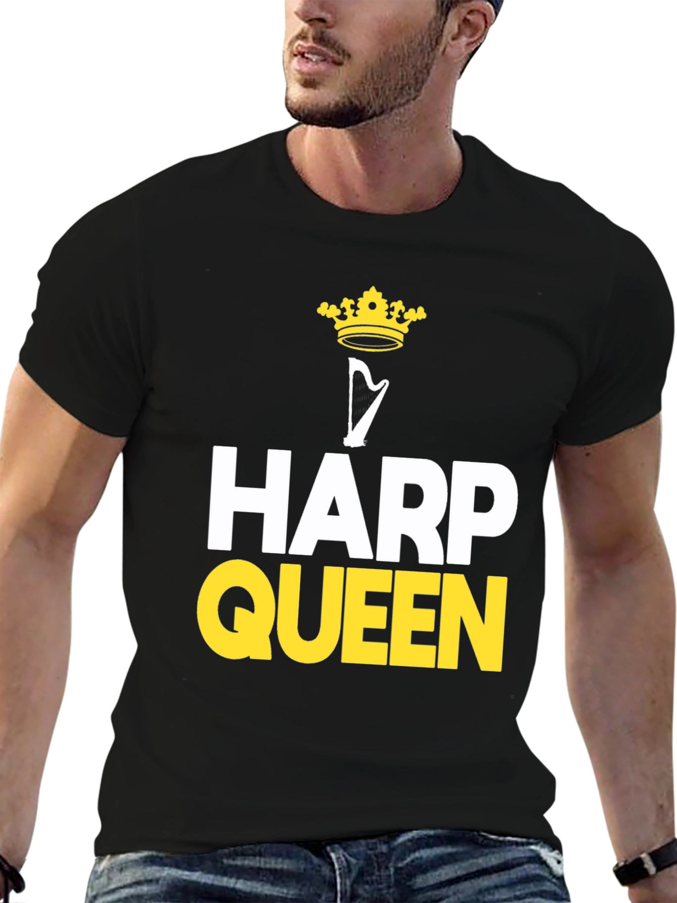Harp Queen T-Shirt - Musical Instrument Tee