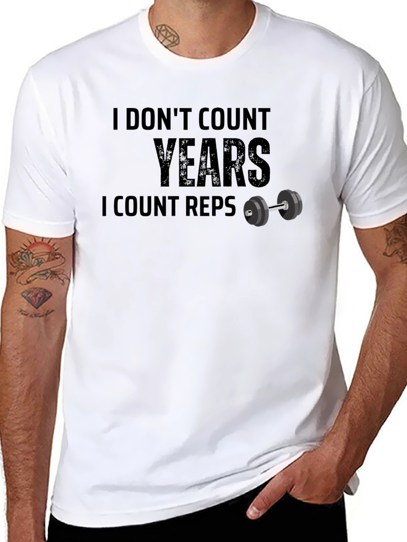 I Dont Count Years T-Shirt - Gym Motivation