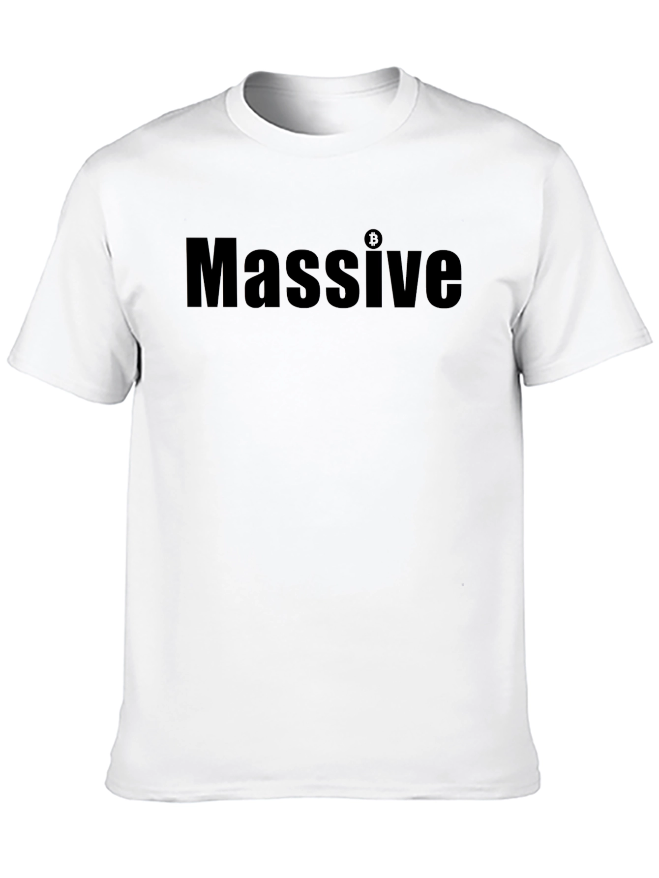 Massive Bitcoin Graphic Tee - Black Casual T-Shirt