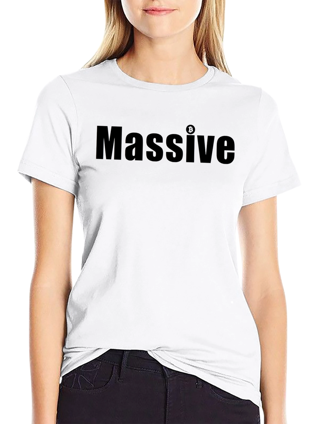Massive Bitcoin Graphic Tee - Black Casual T-Shirt
