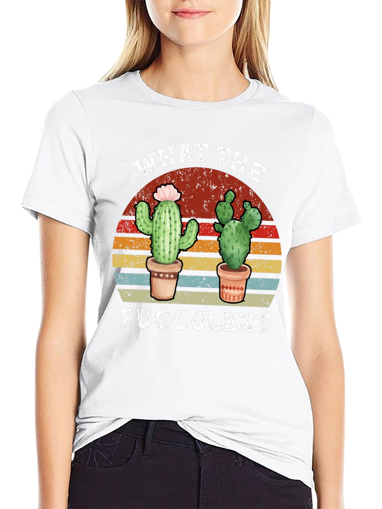 What the Fucculent Cactus Graphic T-Shirt