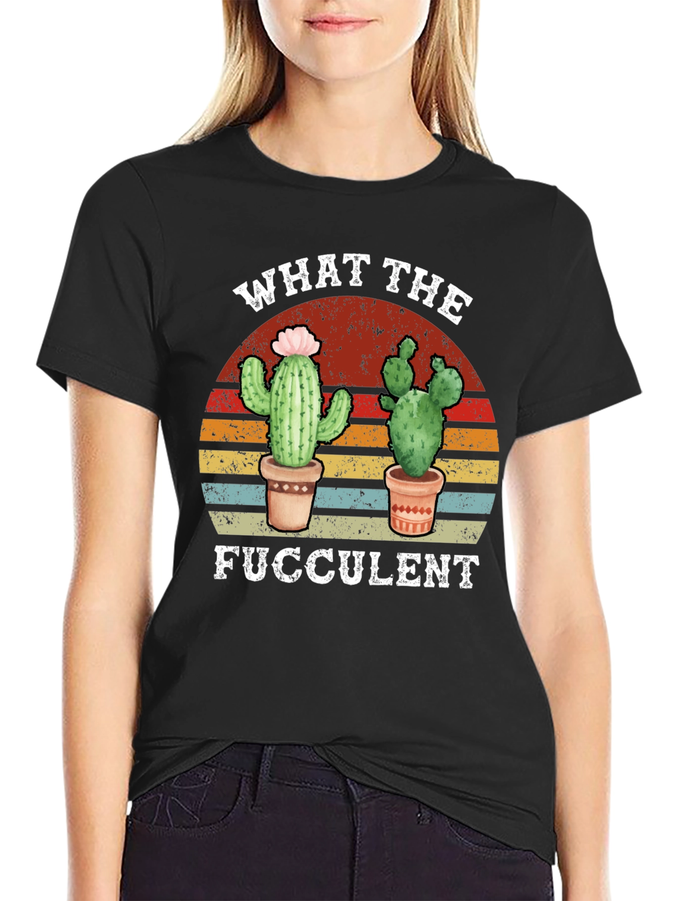 What the Fucculent Cactus Graphic T-Shirt