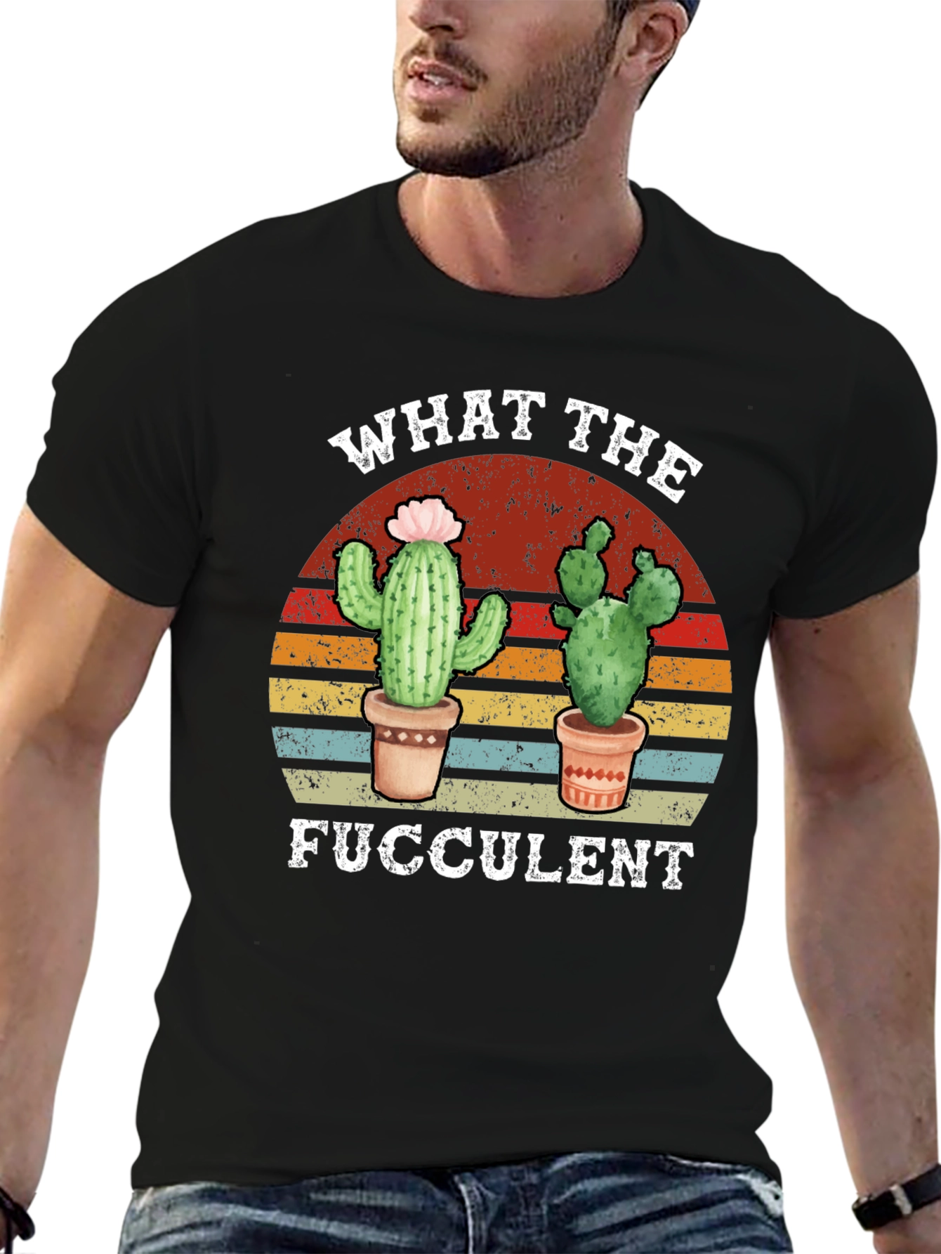 What the Fucculent Cactus Graphic T-Shirt