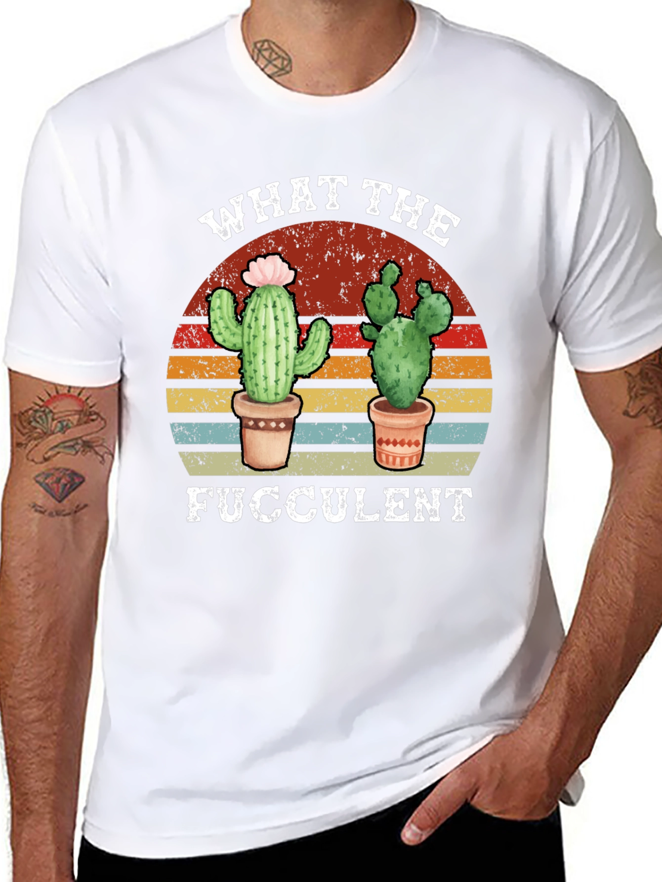 What the Fucculent Cactus Graphic T-Shirt