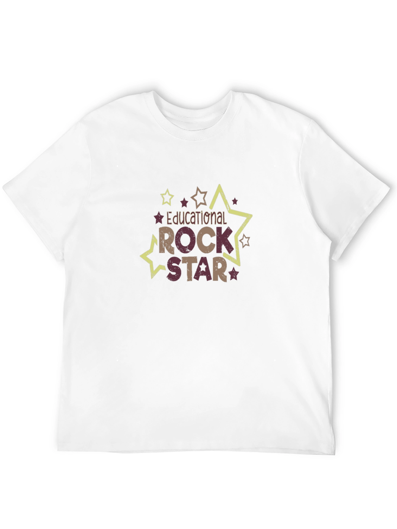 Educational Rock Star Black Cotton Graphic T-Shirt