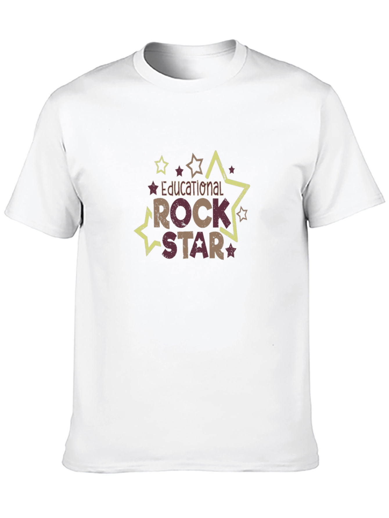 Educational Rock Star Black Cotton Graphic T-Shirt
