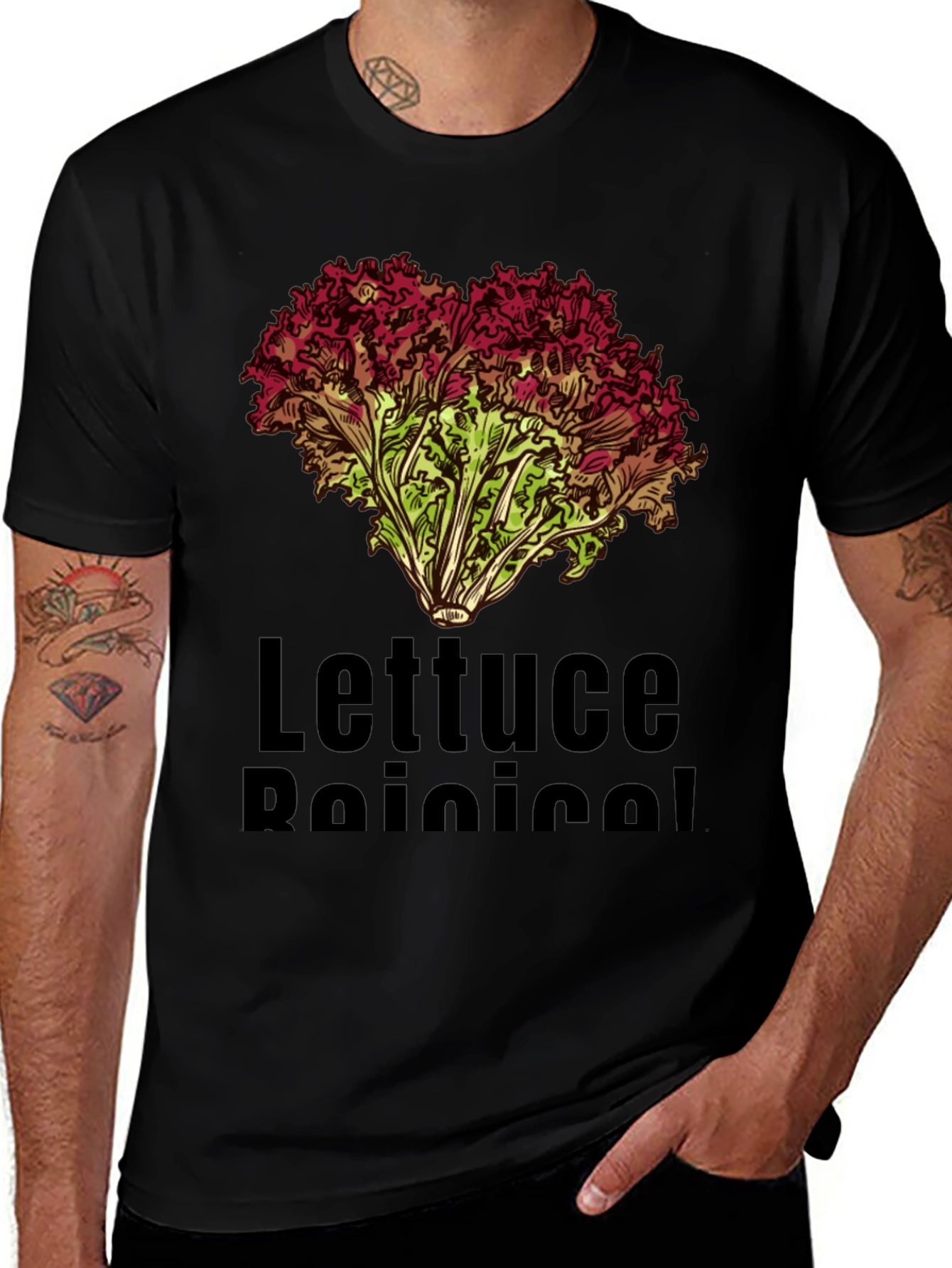 Lettuce Botanical T-Shirt Black