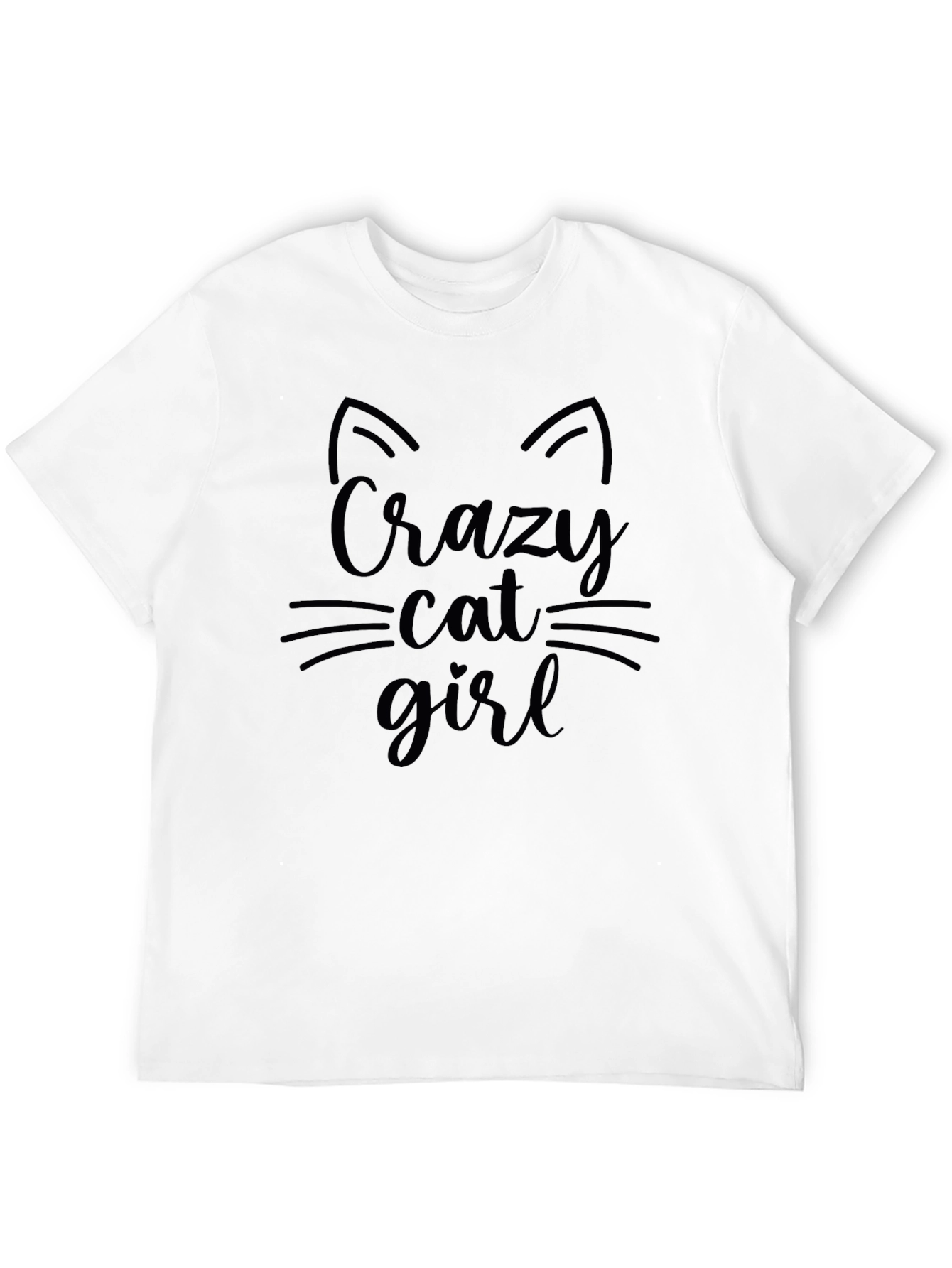 Crazy Cat Girl T-Shirt - Fun Graphic Tee