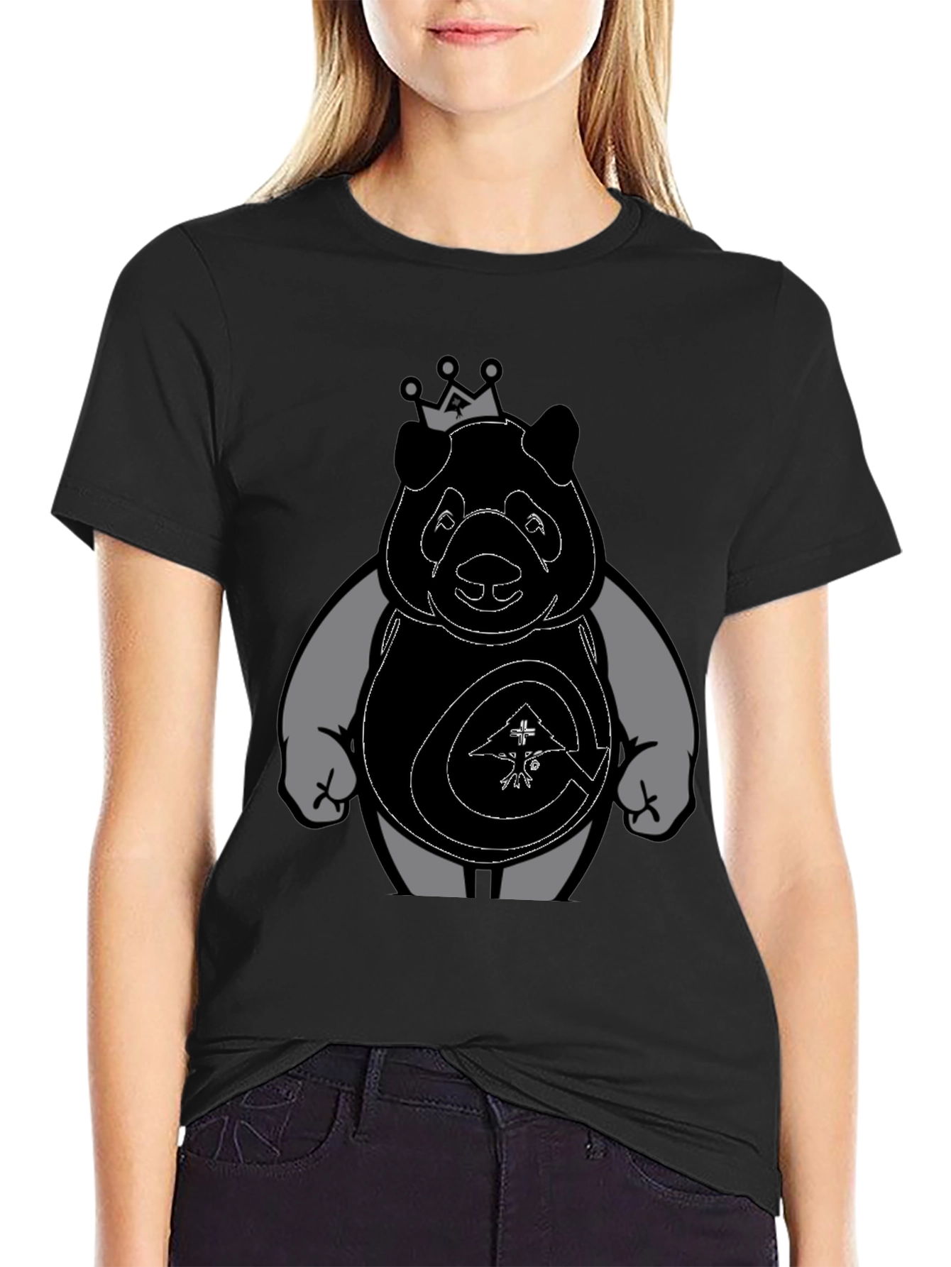 King Panda Graphic Print Tee