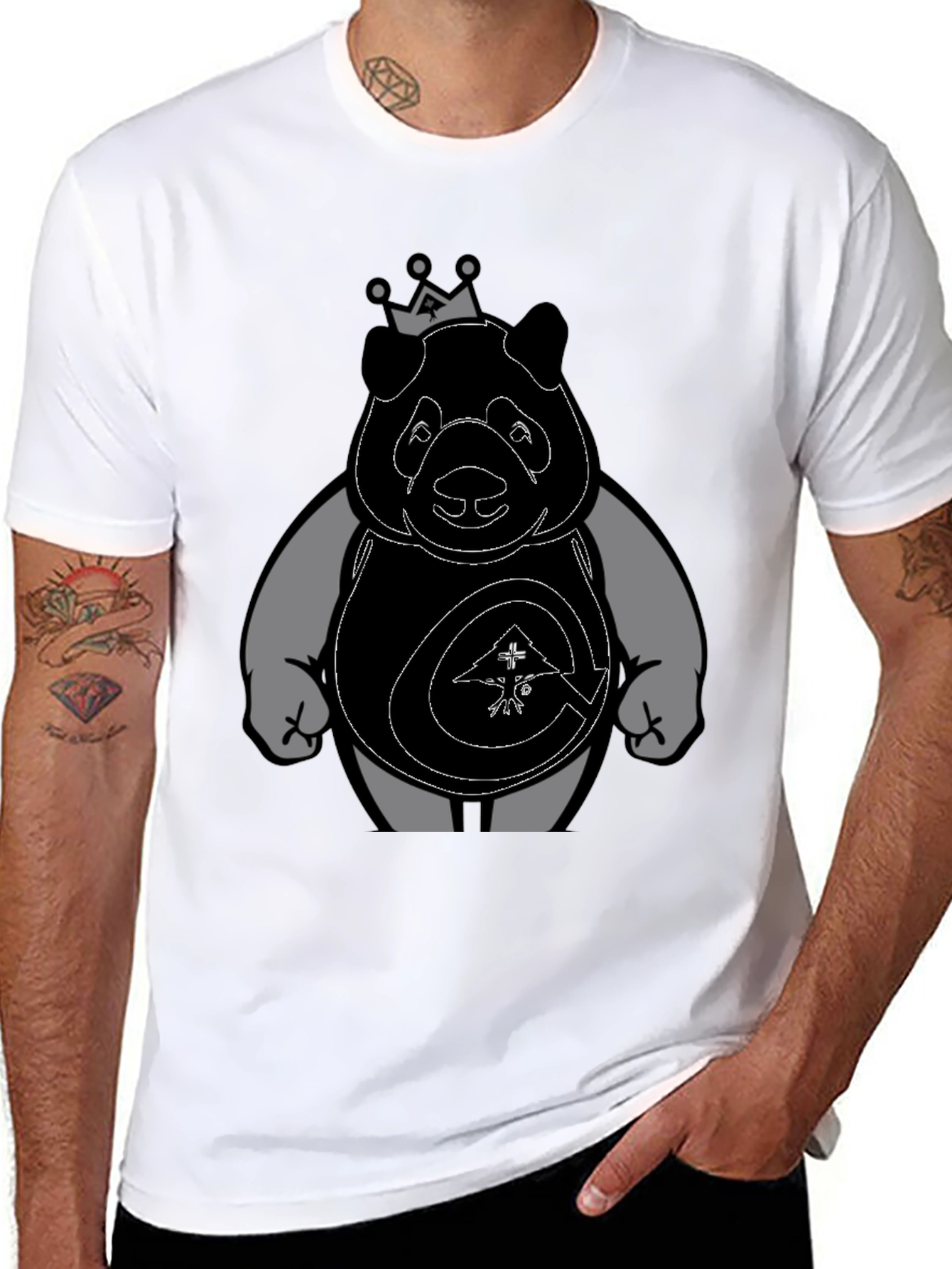 King Panda Graphic Print Tee