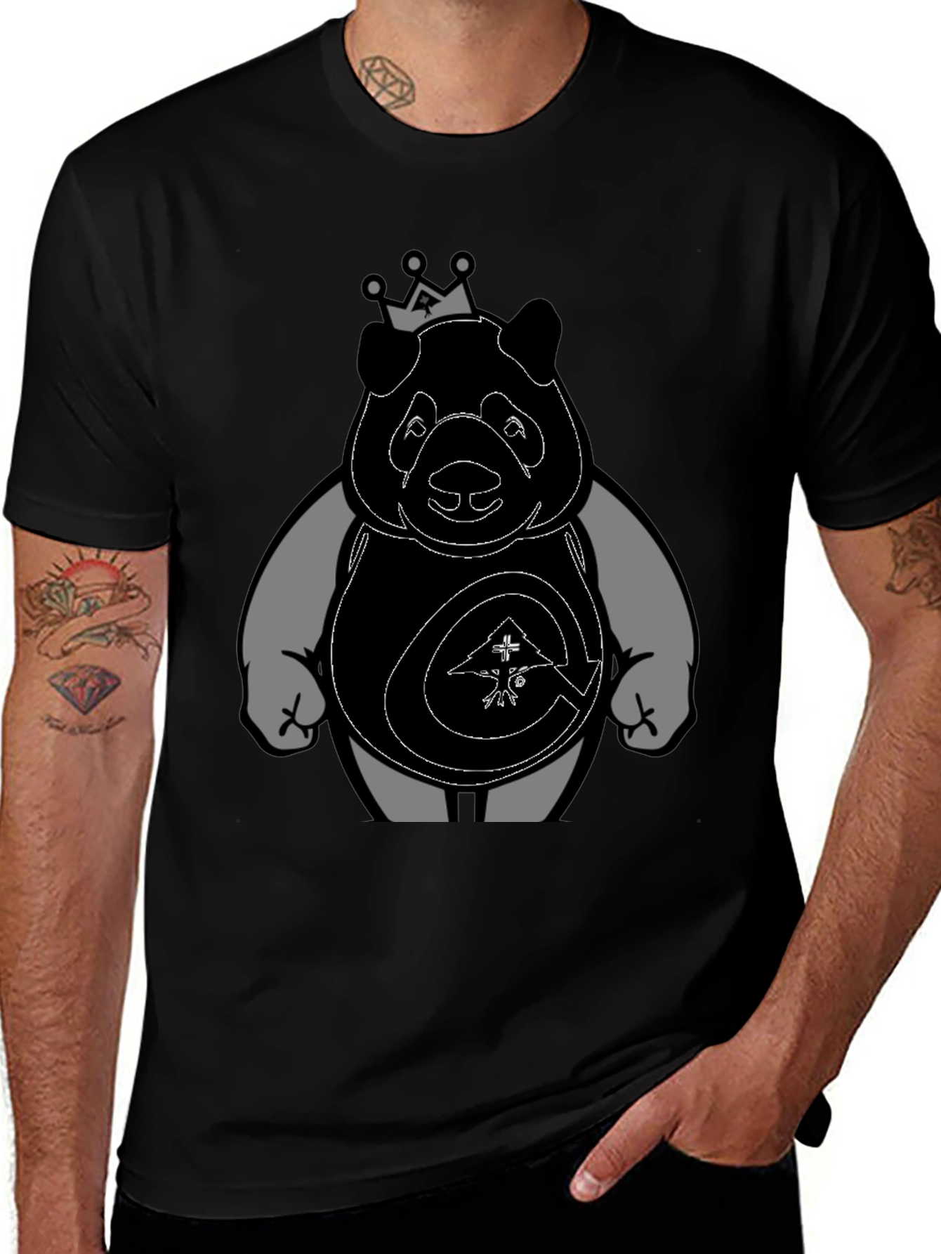 King Panda Graphic Print Tee