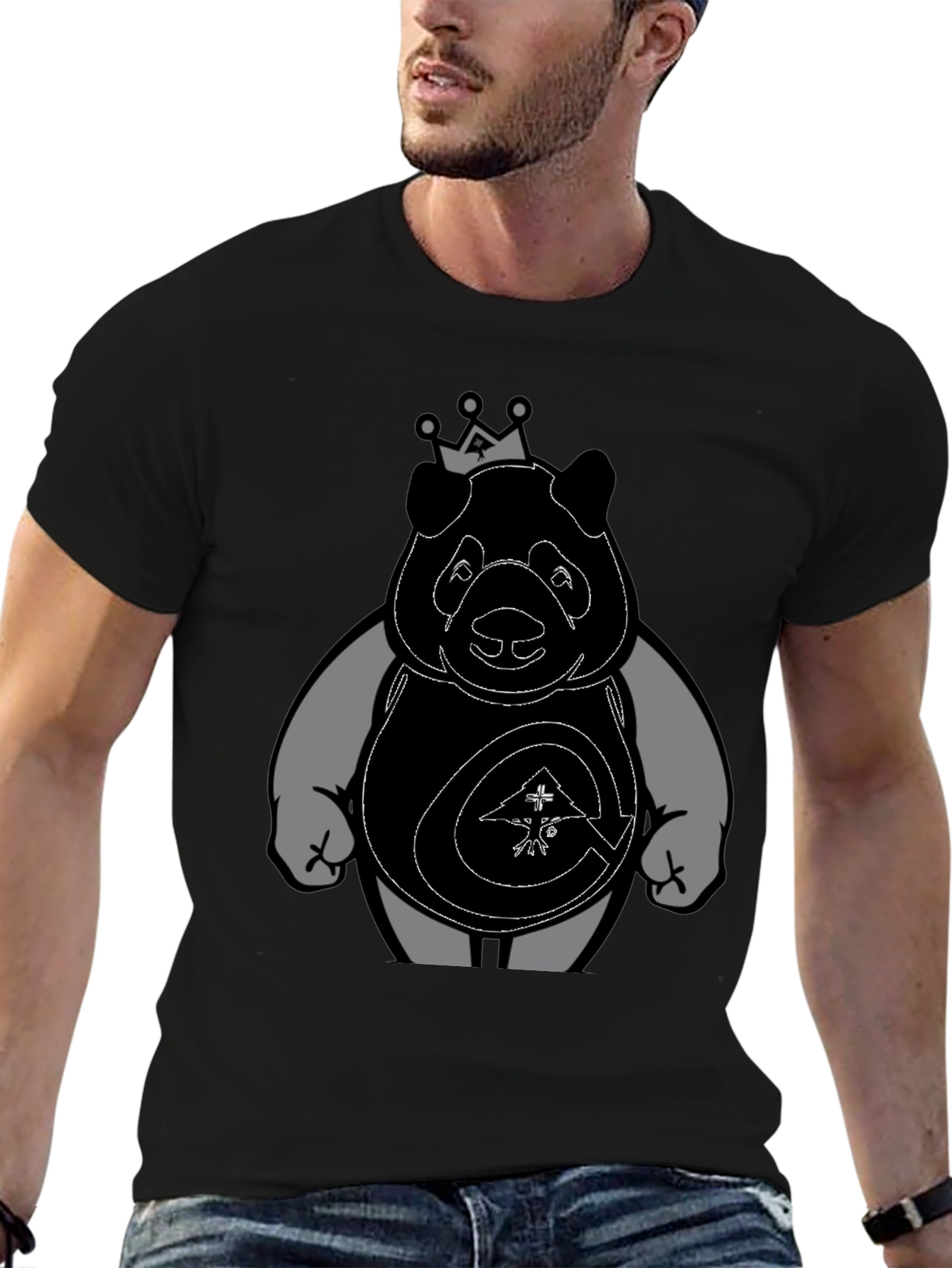 King Panda Graphic Print Tee