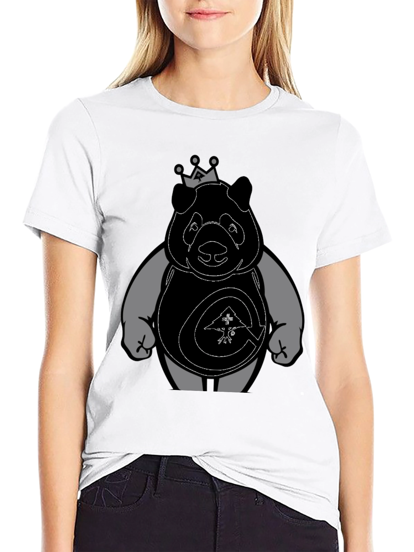 King Panda Graphic Print Tee