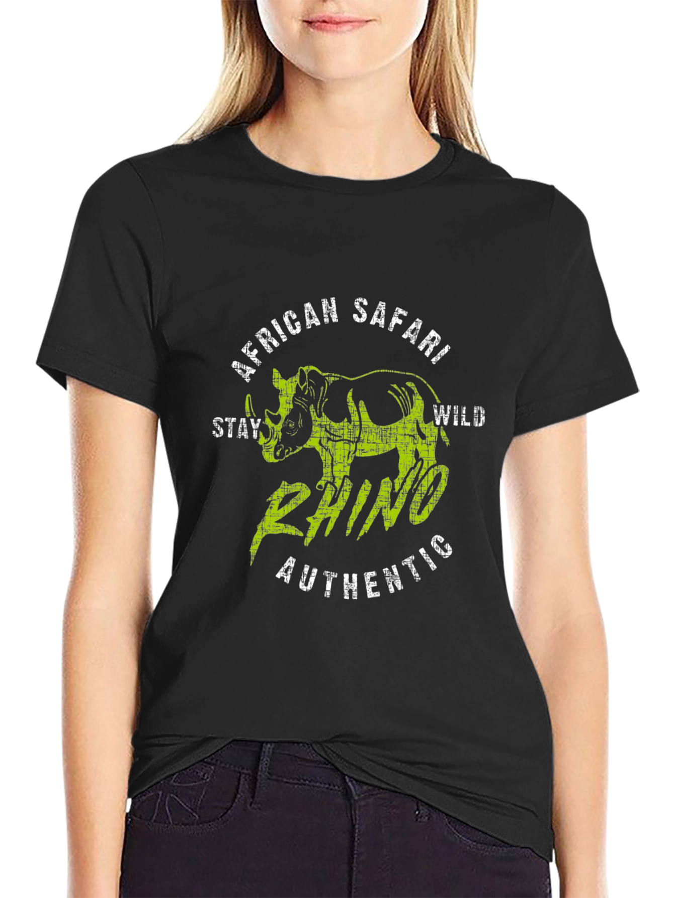 African Safari Rhino Graphic T-Shirt - Stay Wild