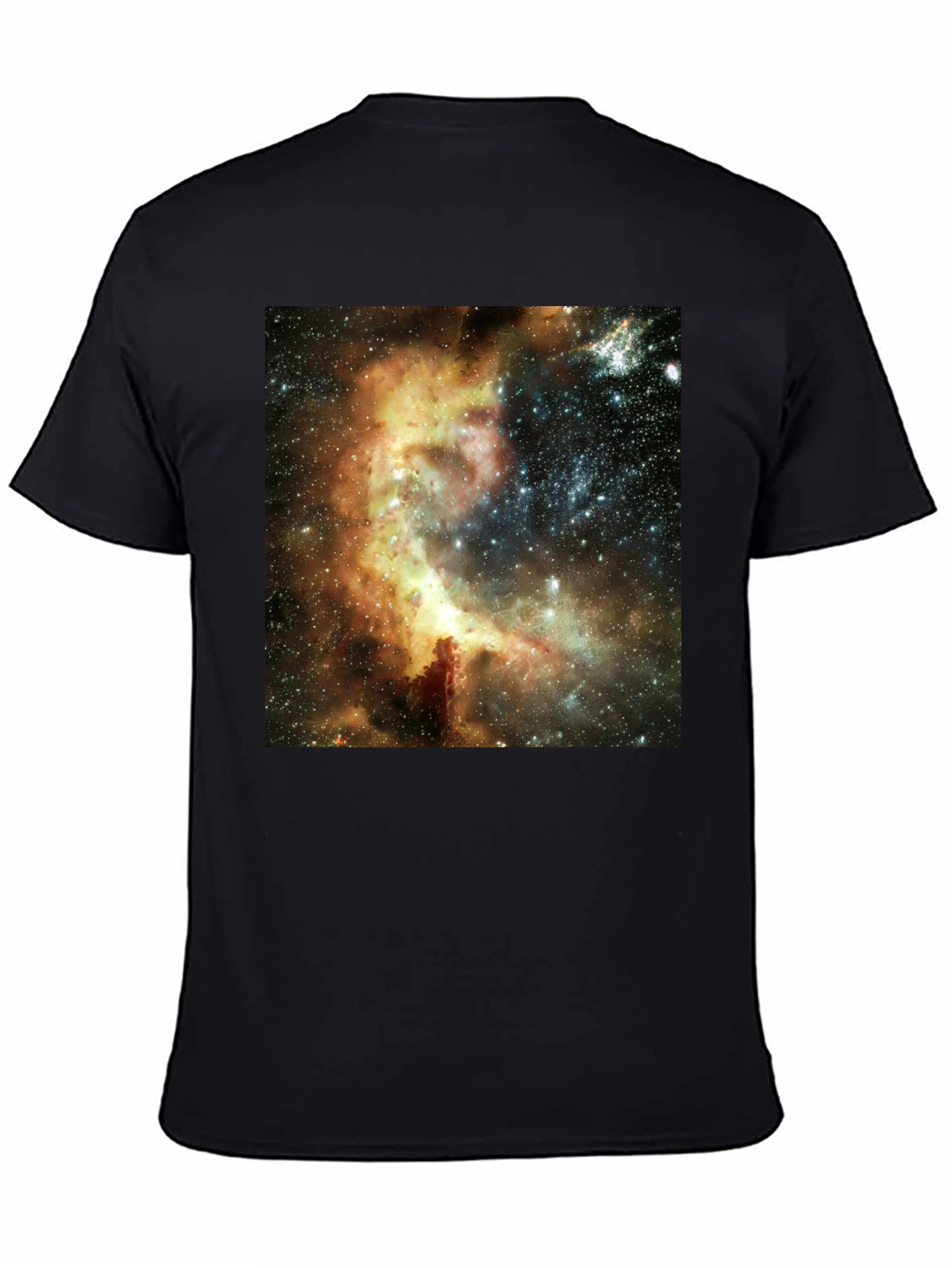 Nebula Print Black T-Shirt - Galactic Style