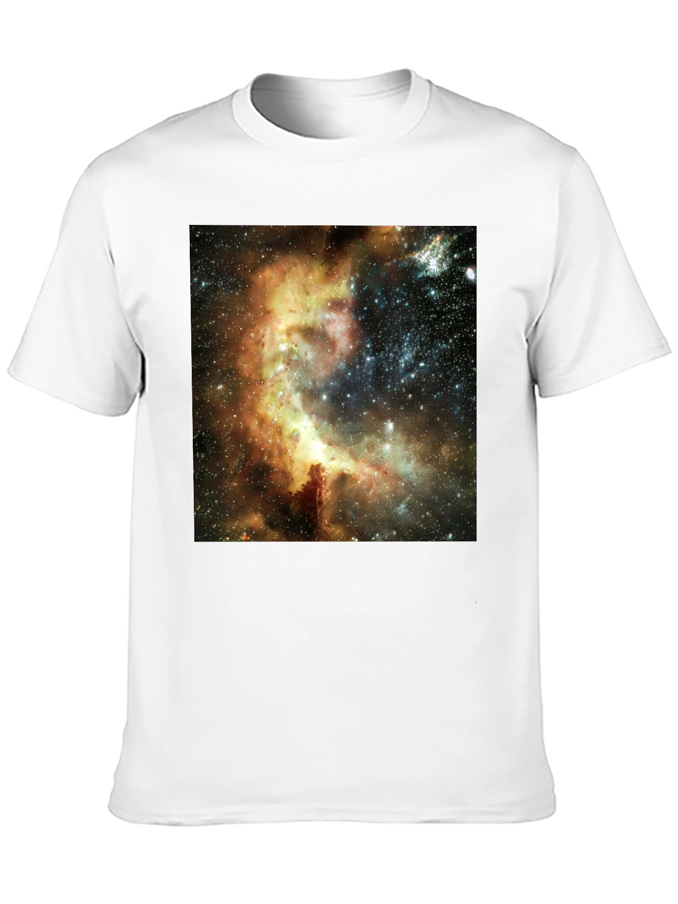 Nebula Print Black T-Shirt - Galactic Style