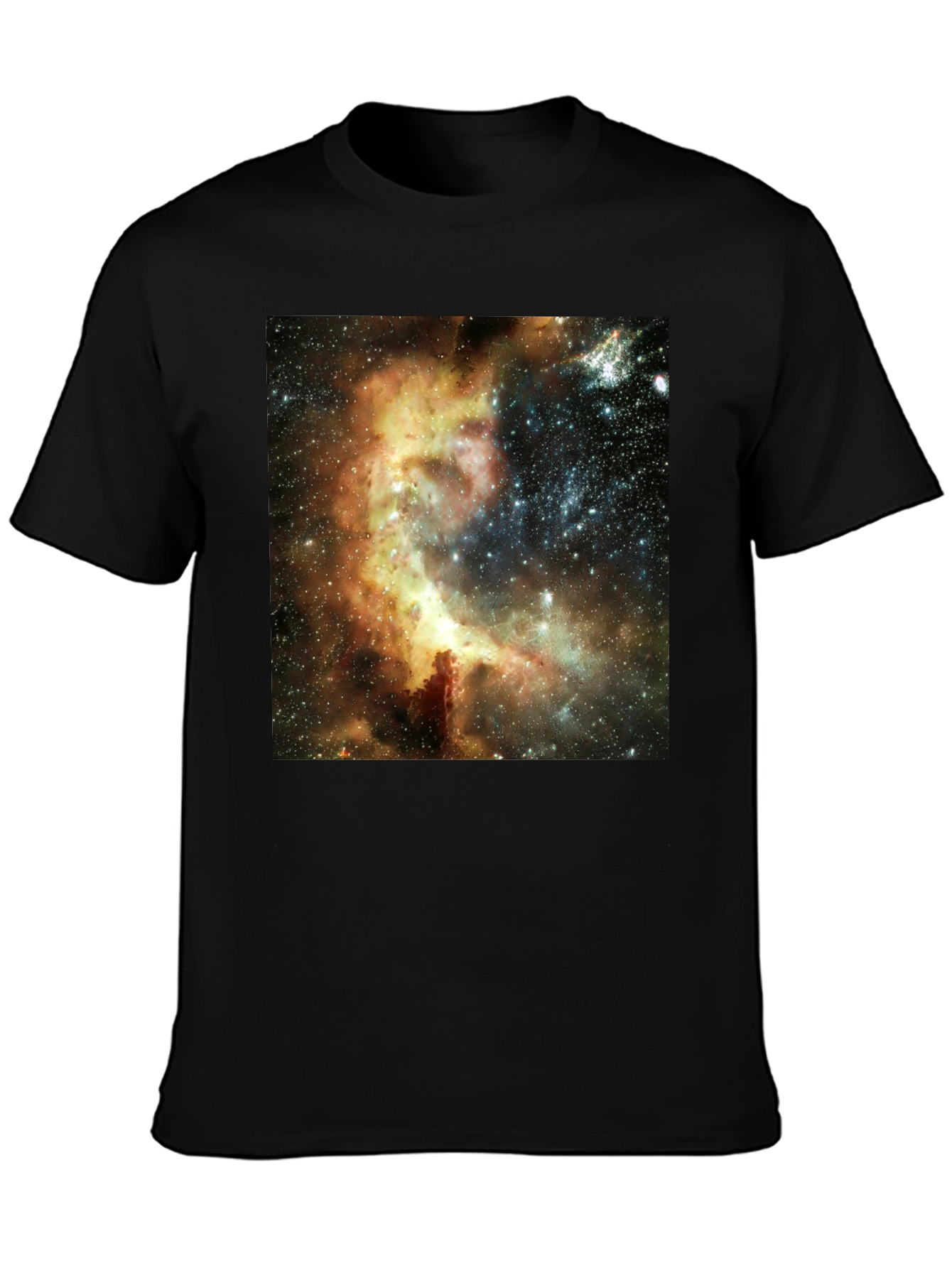 Nebula Print Black T-Shirt - Galactic Style