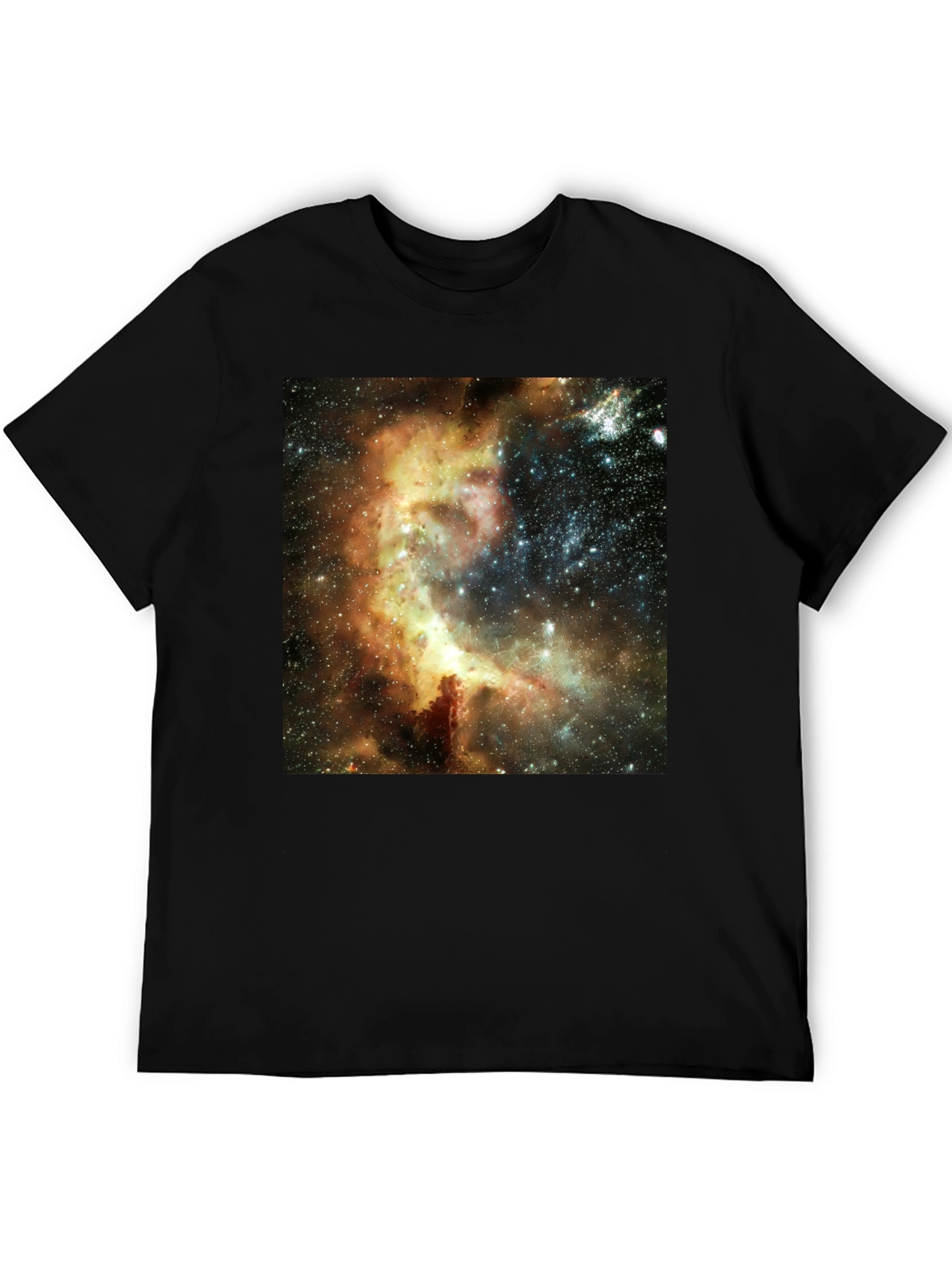 Nebula Print Black T-Shirt - Galactic Style
