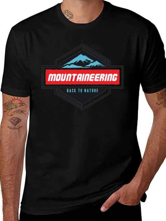 Mountaineering Back to Nature Black Graphic Tee