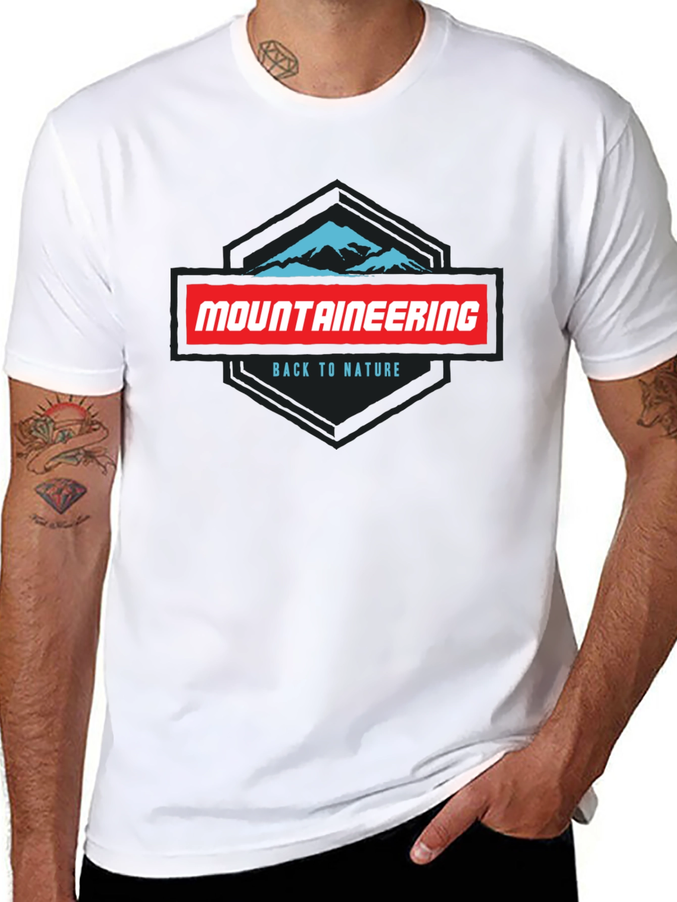 Mountaineering Back to Nature Black Graphic Tee