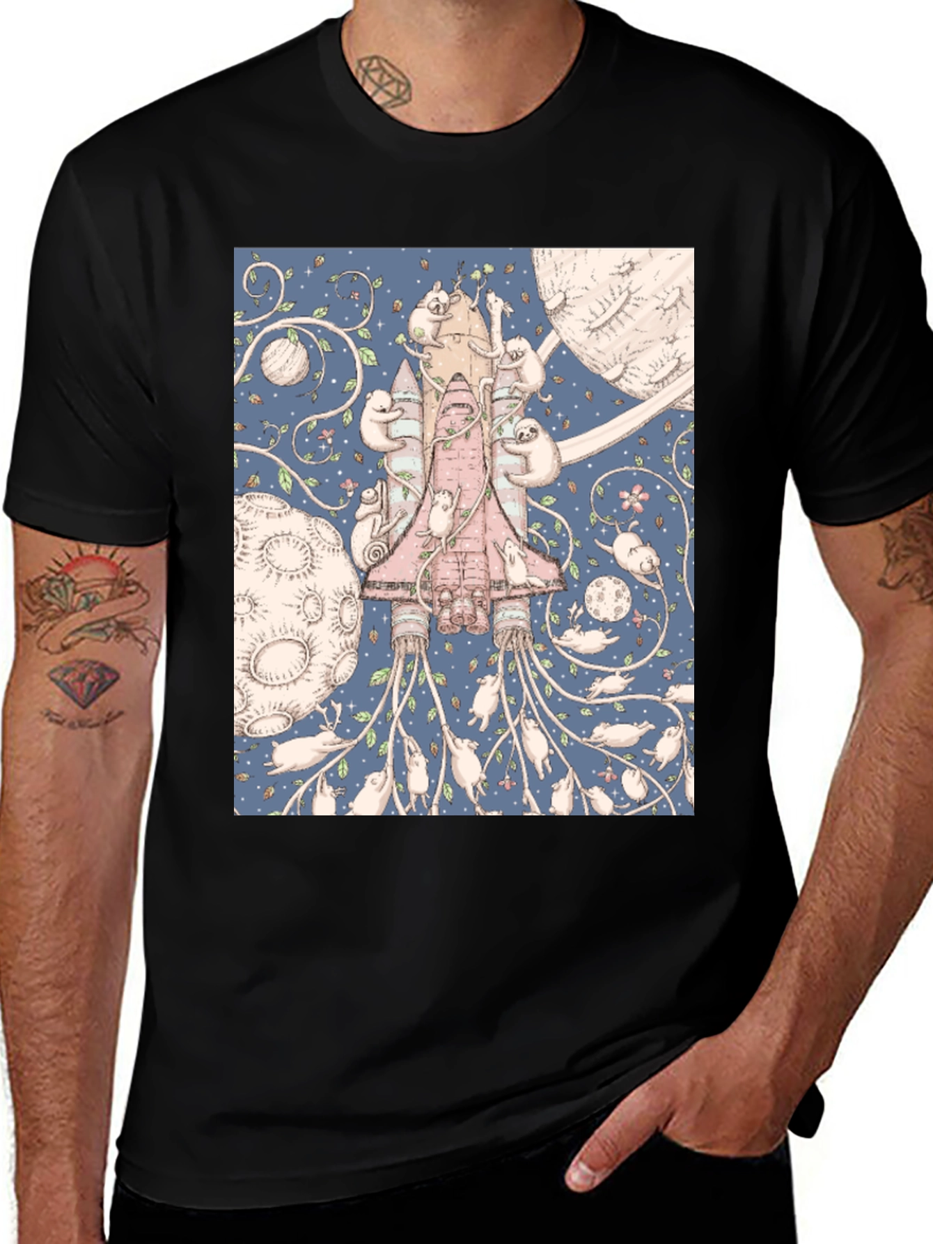 Space Sloth T-Shirt - Unique Graphic Tee