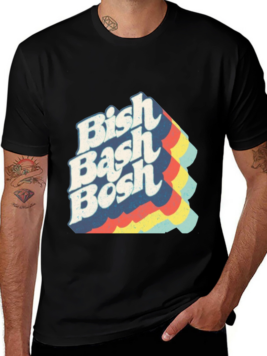 Bish Bash Bosh Retro T-Shirt - Classic Style