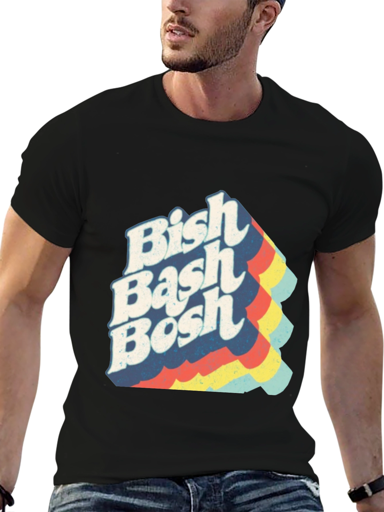 Bish Bash Bosh Retro T-Shirt - Classic Style