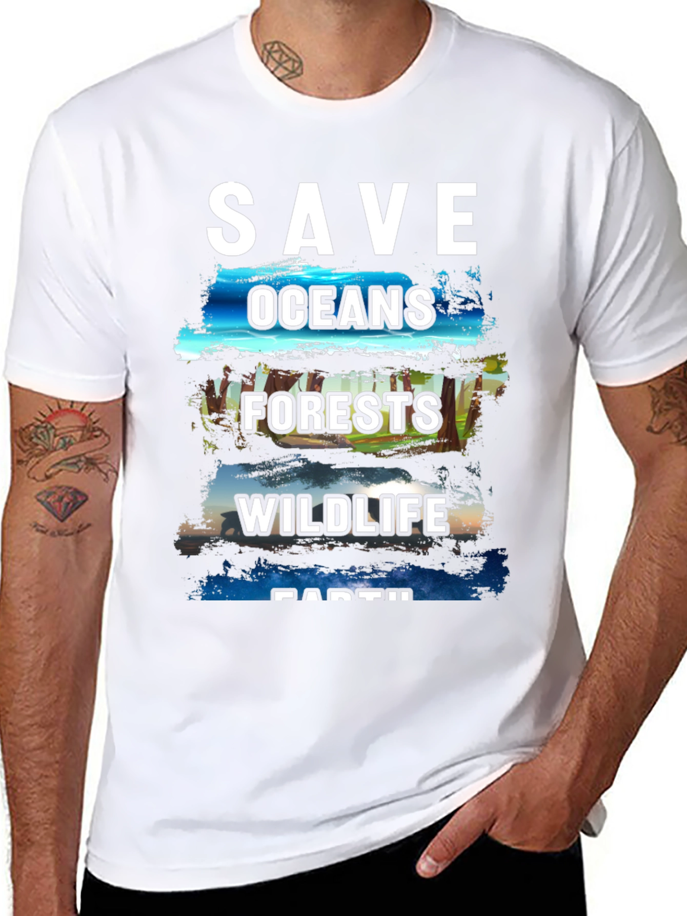 Save the Earth T-Shirt - Oceans Forests Wildlife