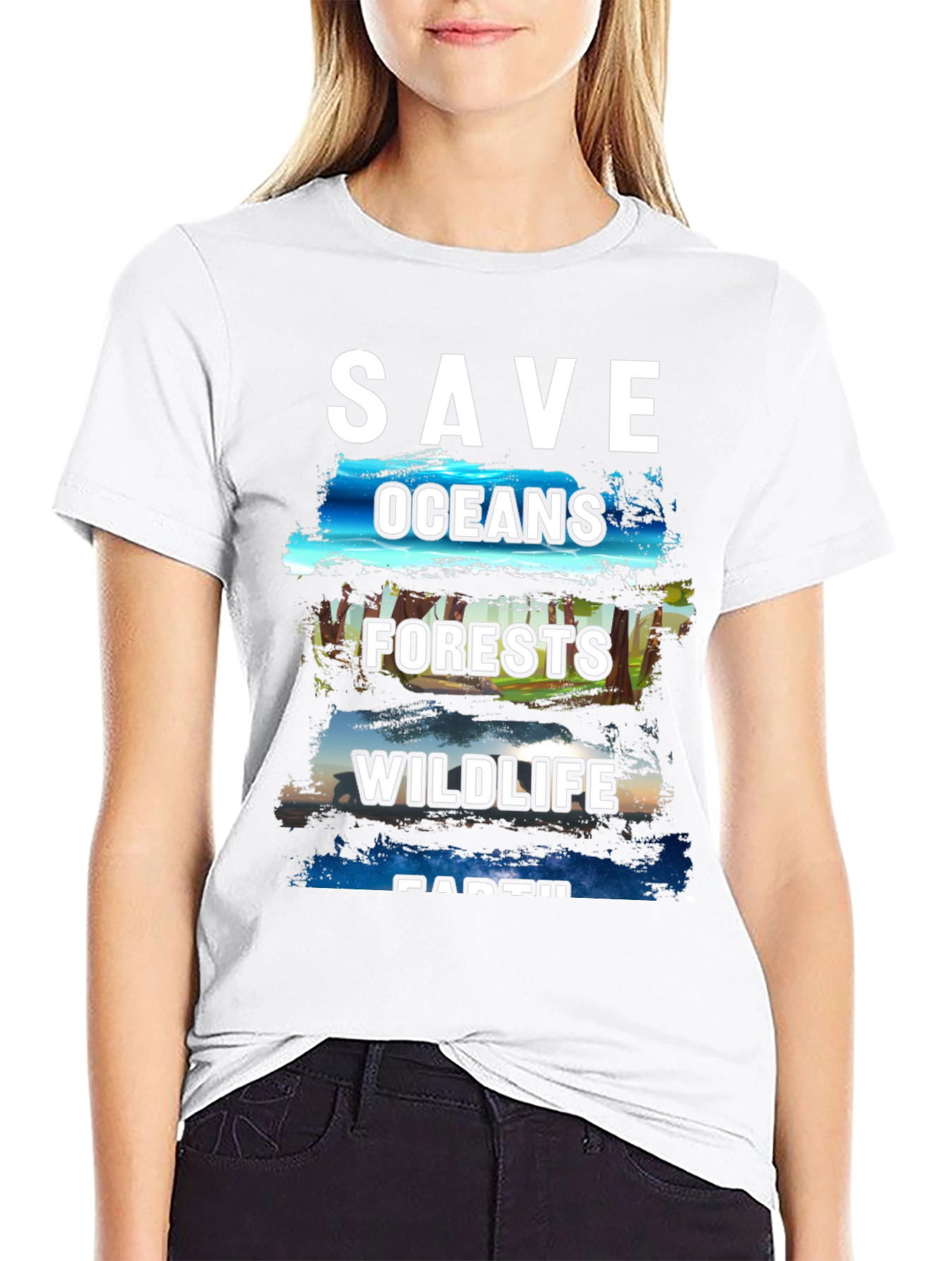 Save the Earth T-Shirt - Oceans Forests Wildlife