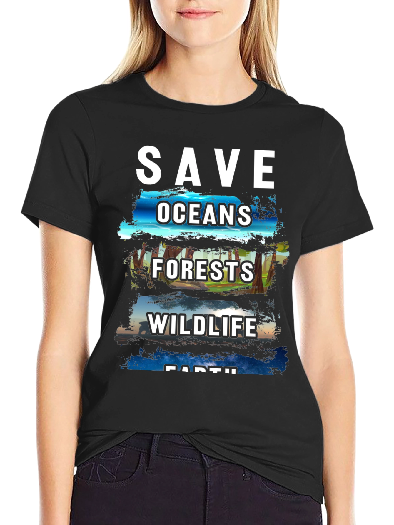 Save the Earth T-Shirt - Oceans Forests Wildlife
