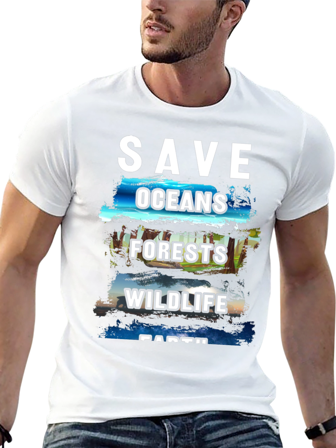 Save the Earth T-Shirt - Oceans Forests Wildlife
