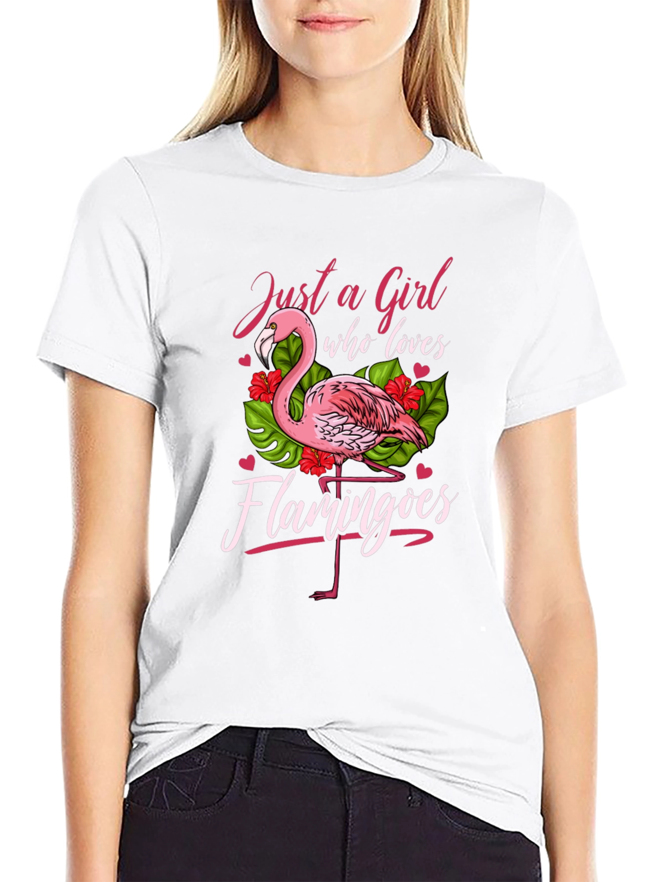 Just a Girl Who Loves Flamingos T-Shirt