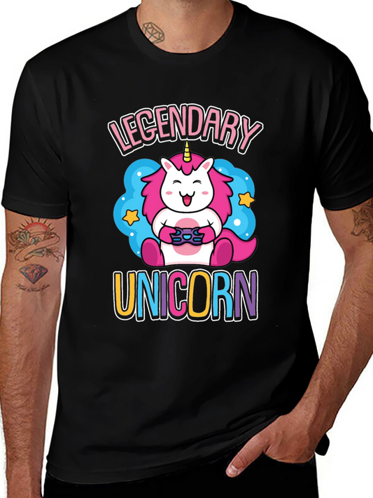 Legendary Unicorn Gamer Graphic T-Shirt