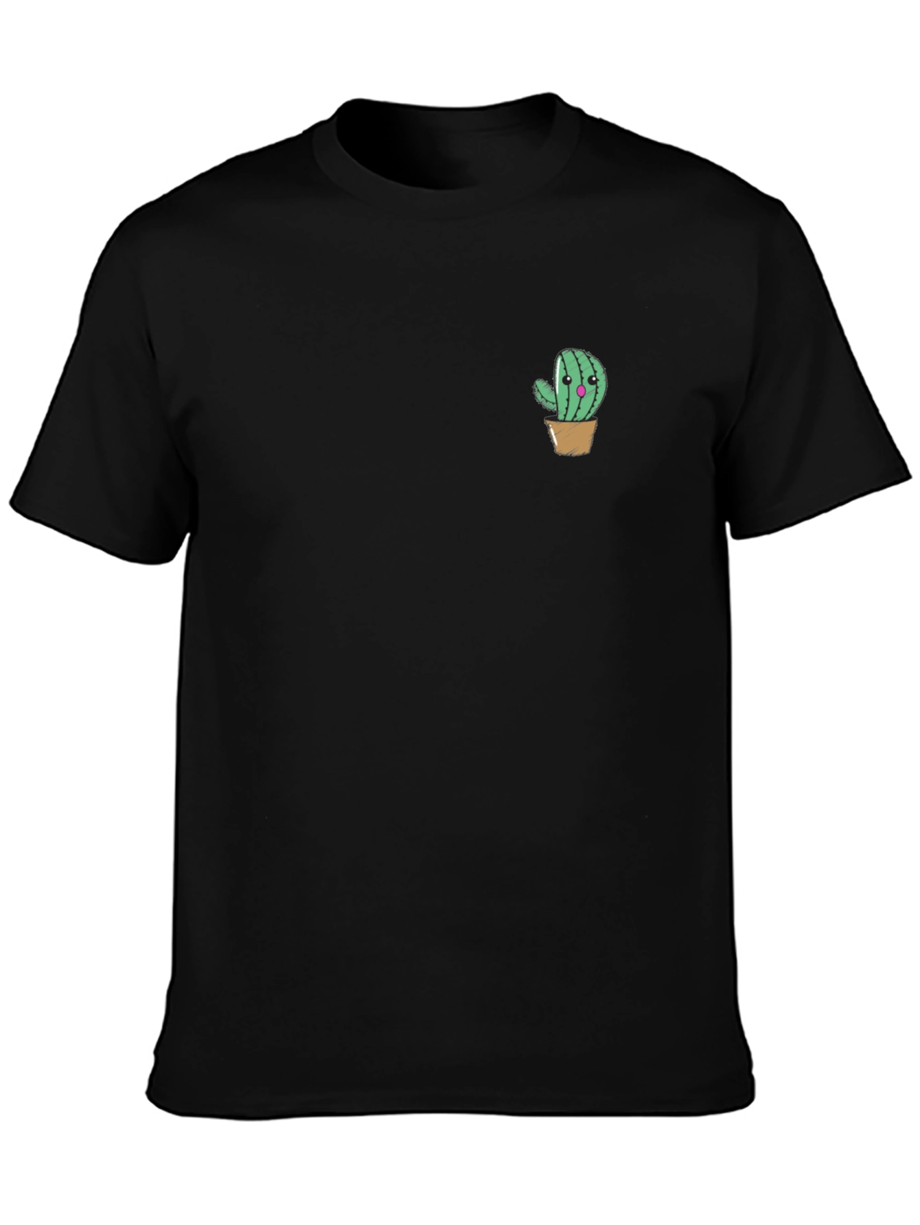 Cute Cactus Graphic Tee - Black Unisex Shirt