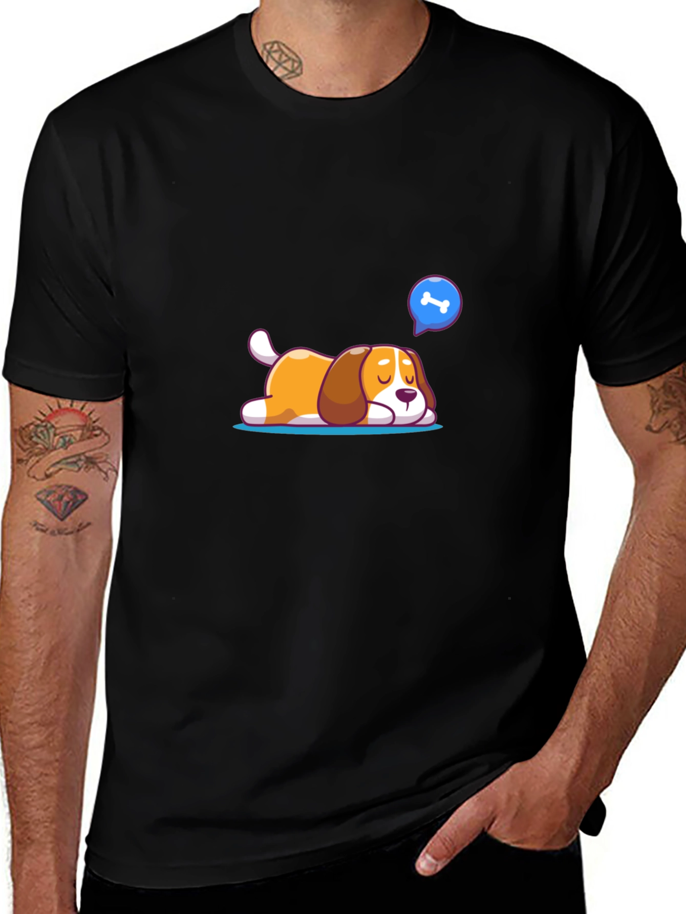 Dog Bone Dream T-Shirt - Black