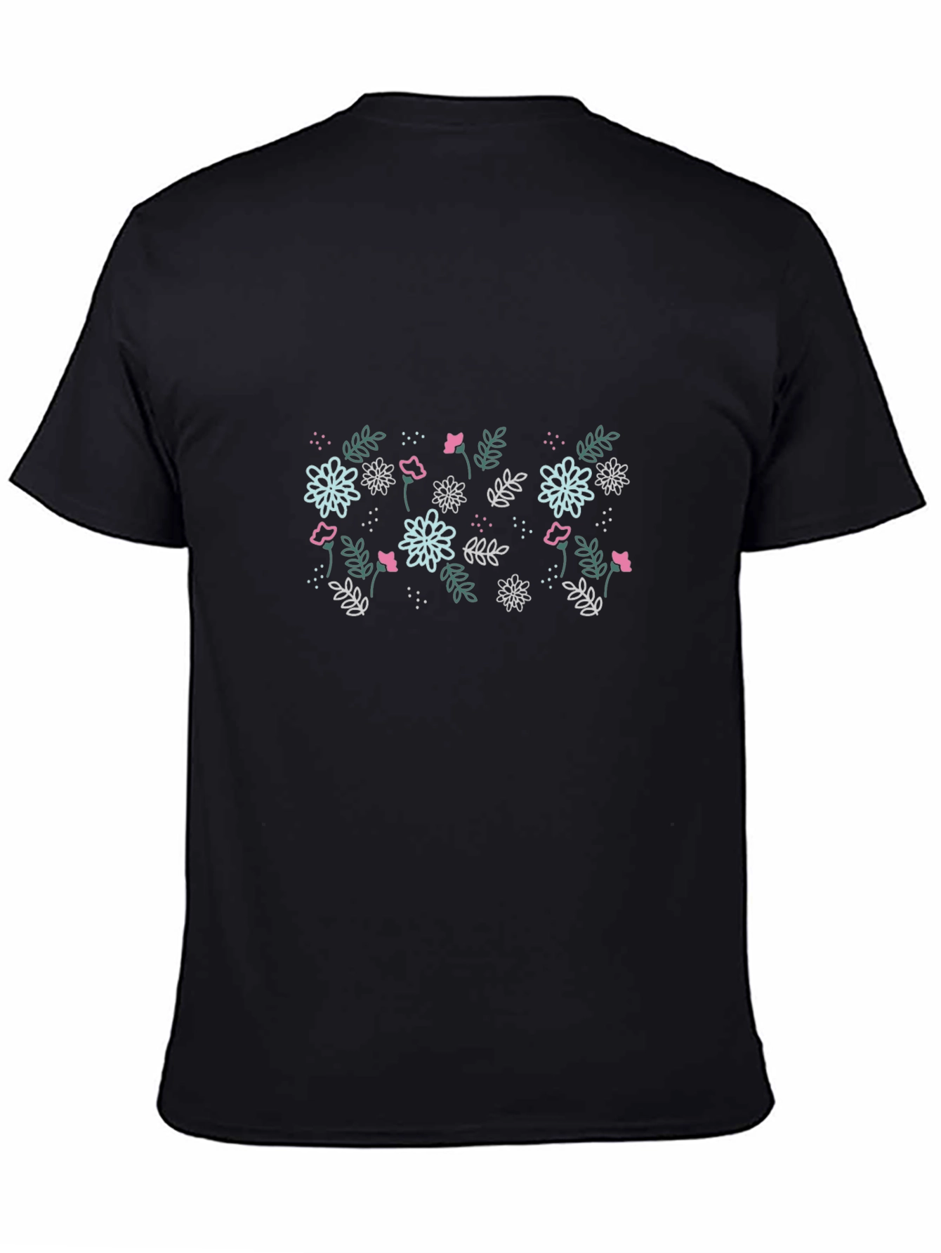 Floral Print Black T-Shirt