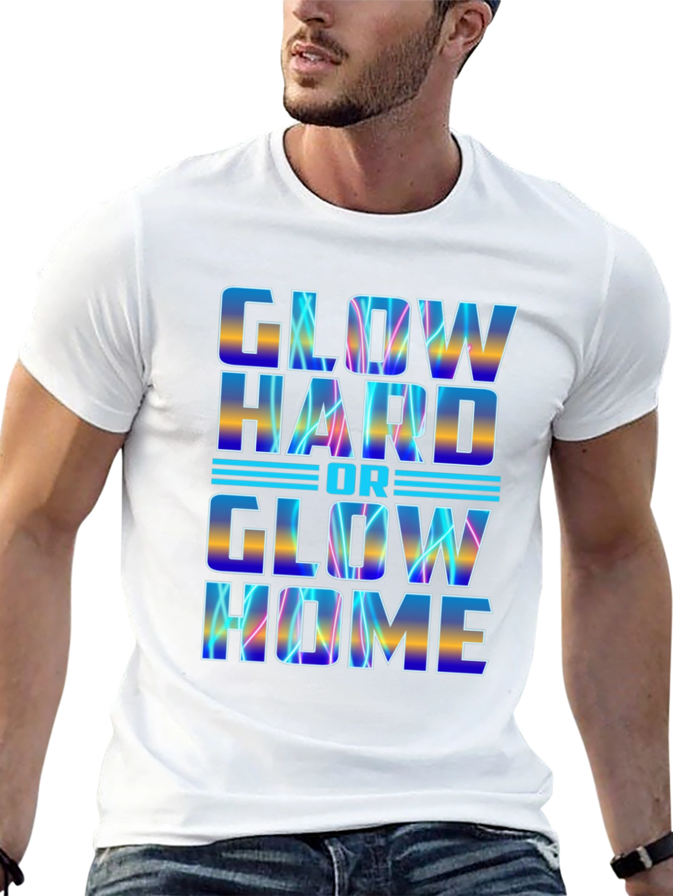 Glow Hard or Glow Home Graphic Tee