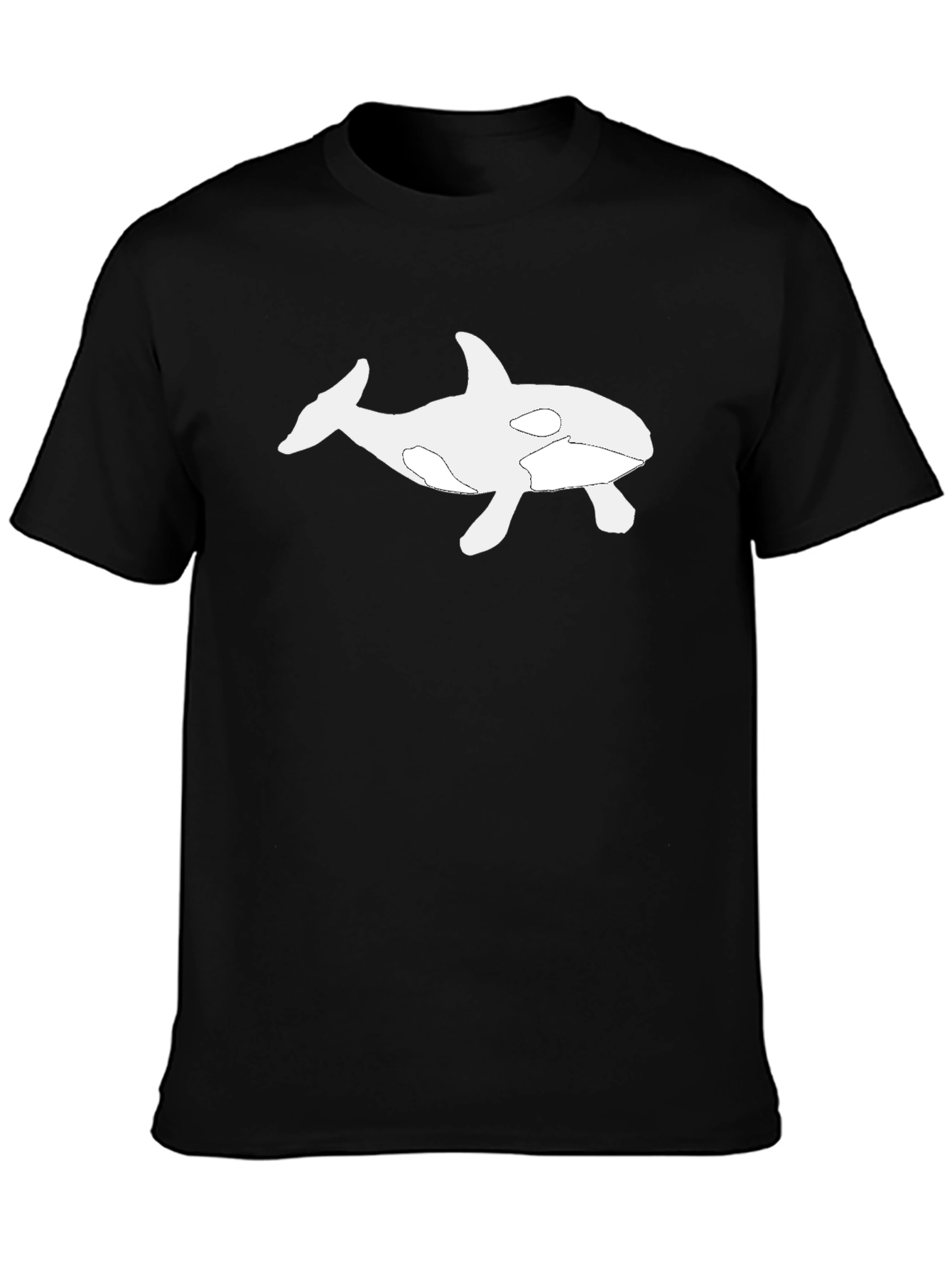 Orca Graphic T-Shirt - Black Cotton Blend
