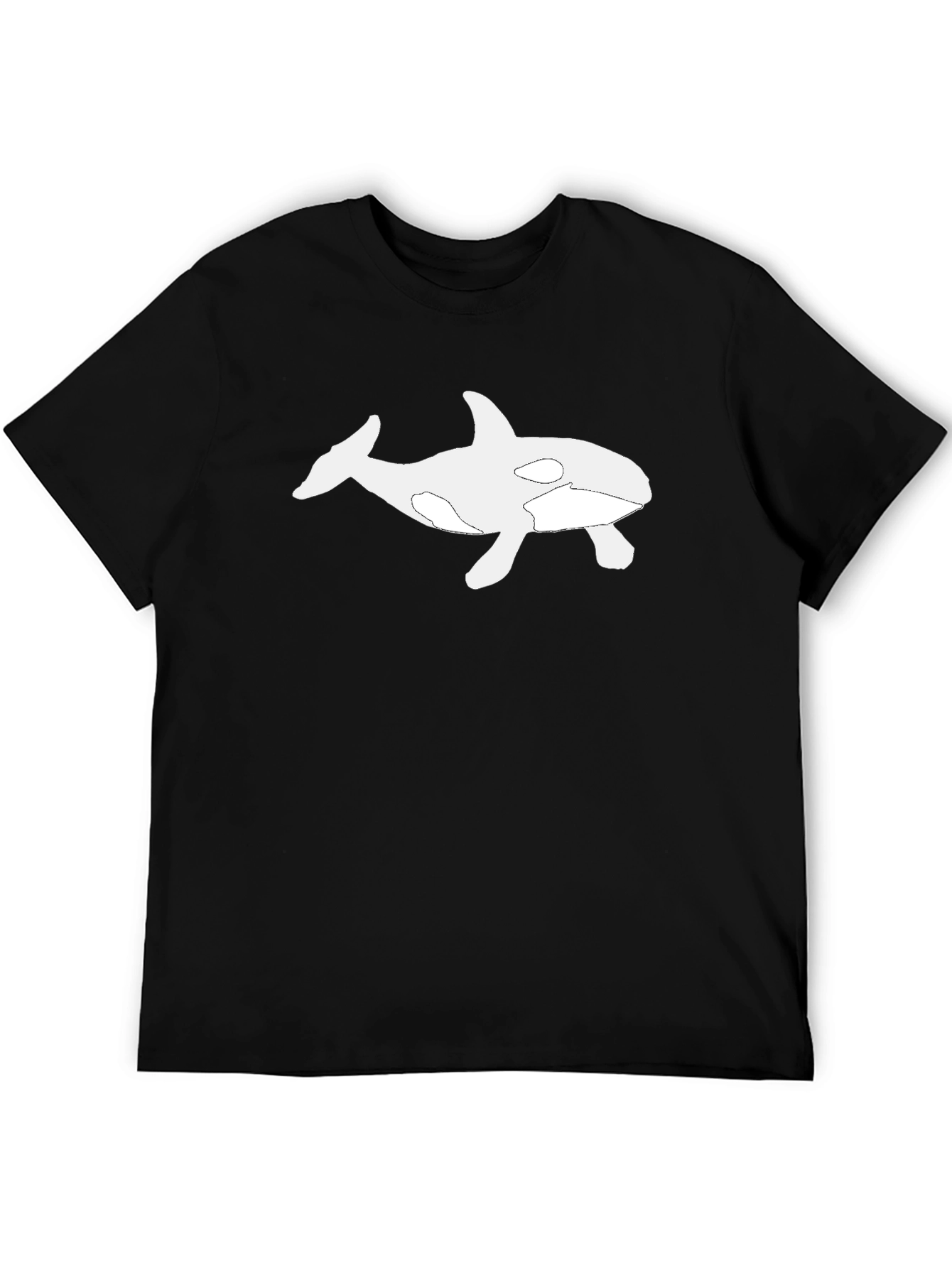 Orca Graphic T-Shirt - Black Cotton Blend