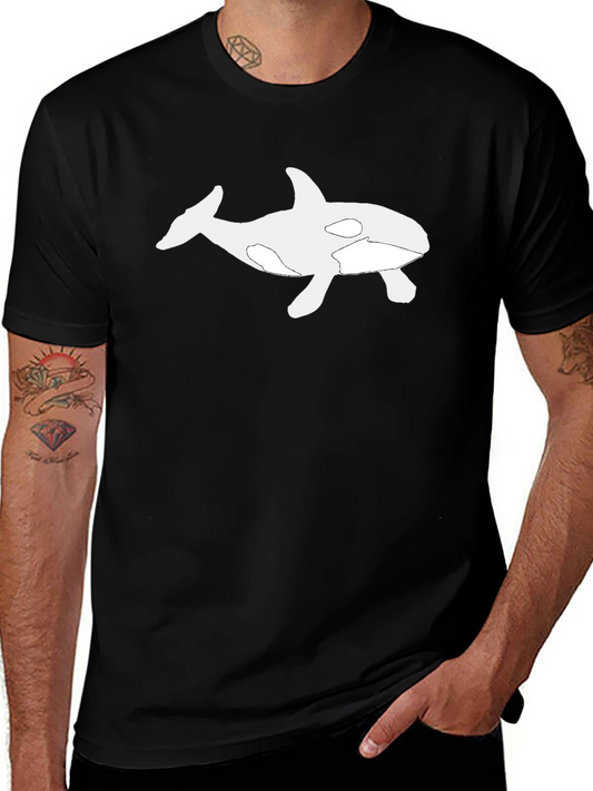 Orca Graphic T-Shirt - Black Cotton Blend