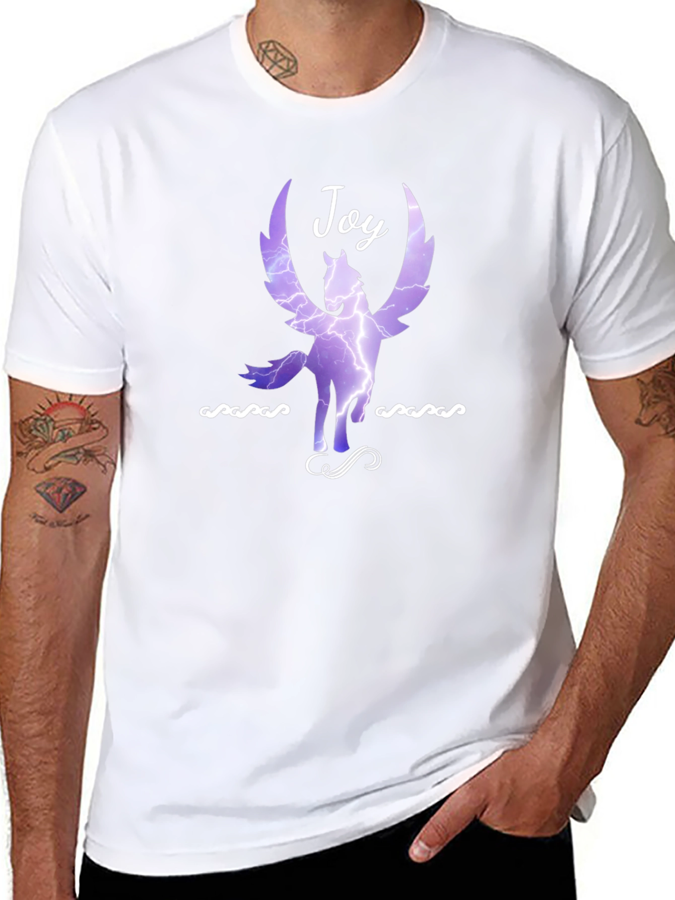 Joy Pegasus Graphic Tee - Black