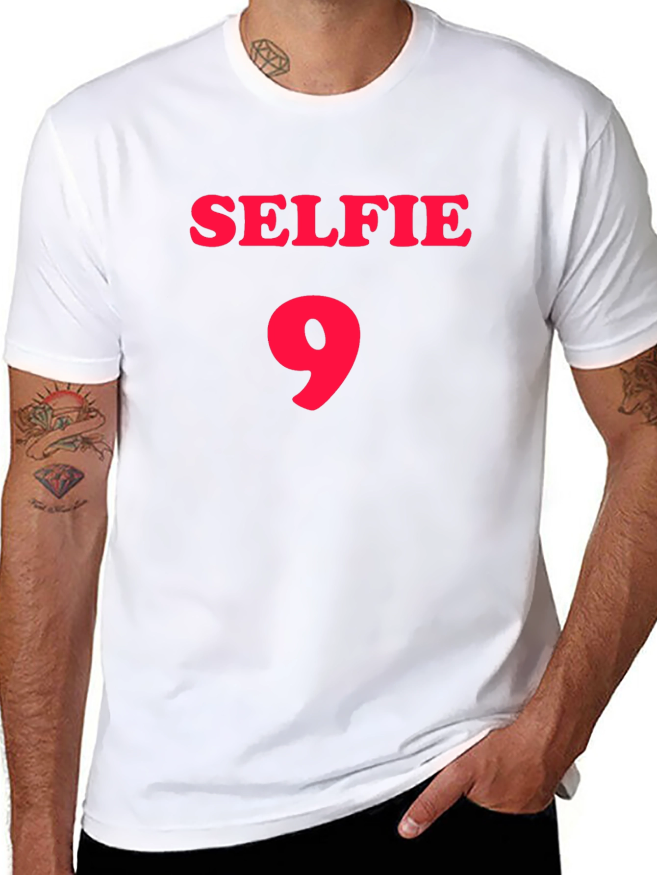 Selfie 9 Black Graphic T-Shirt