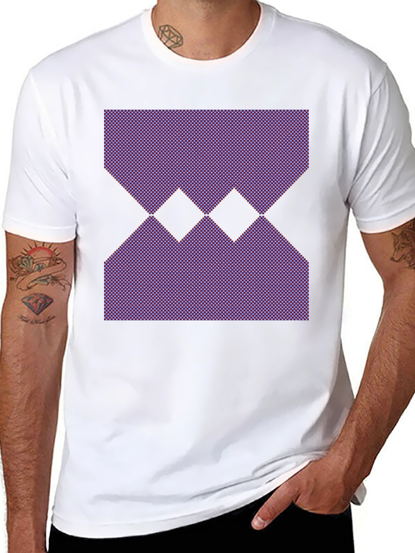 Geometric Pattern Black T-Shirt