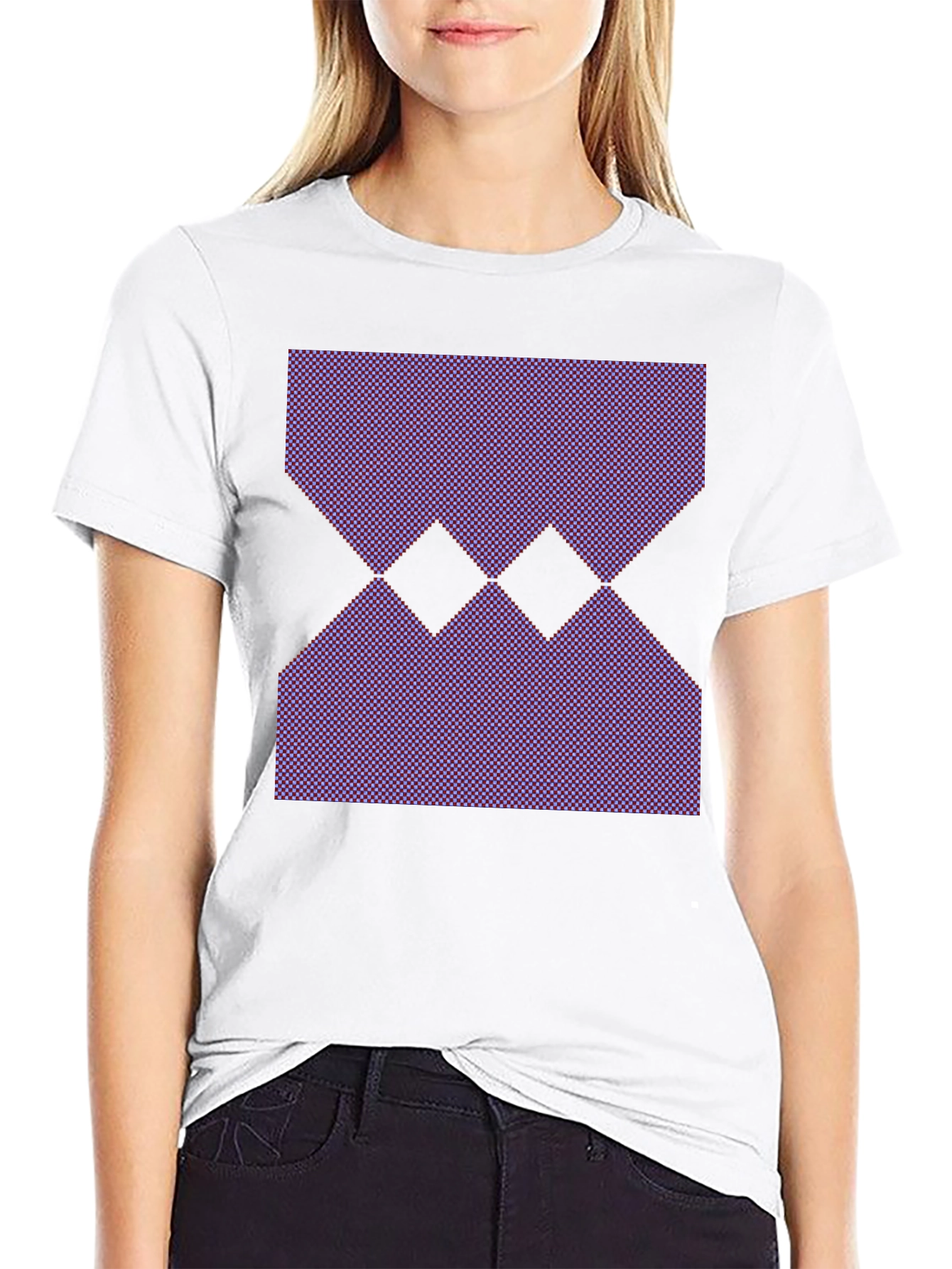 Geometric Pattern Black T-Shirt