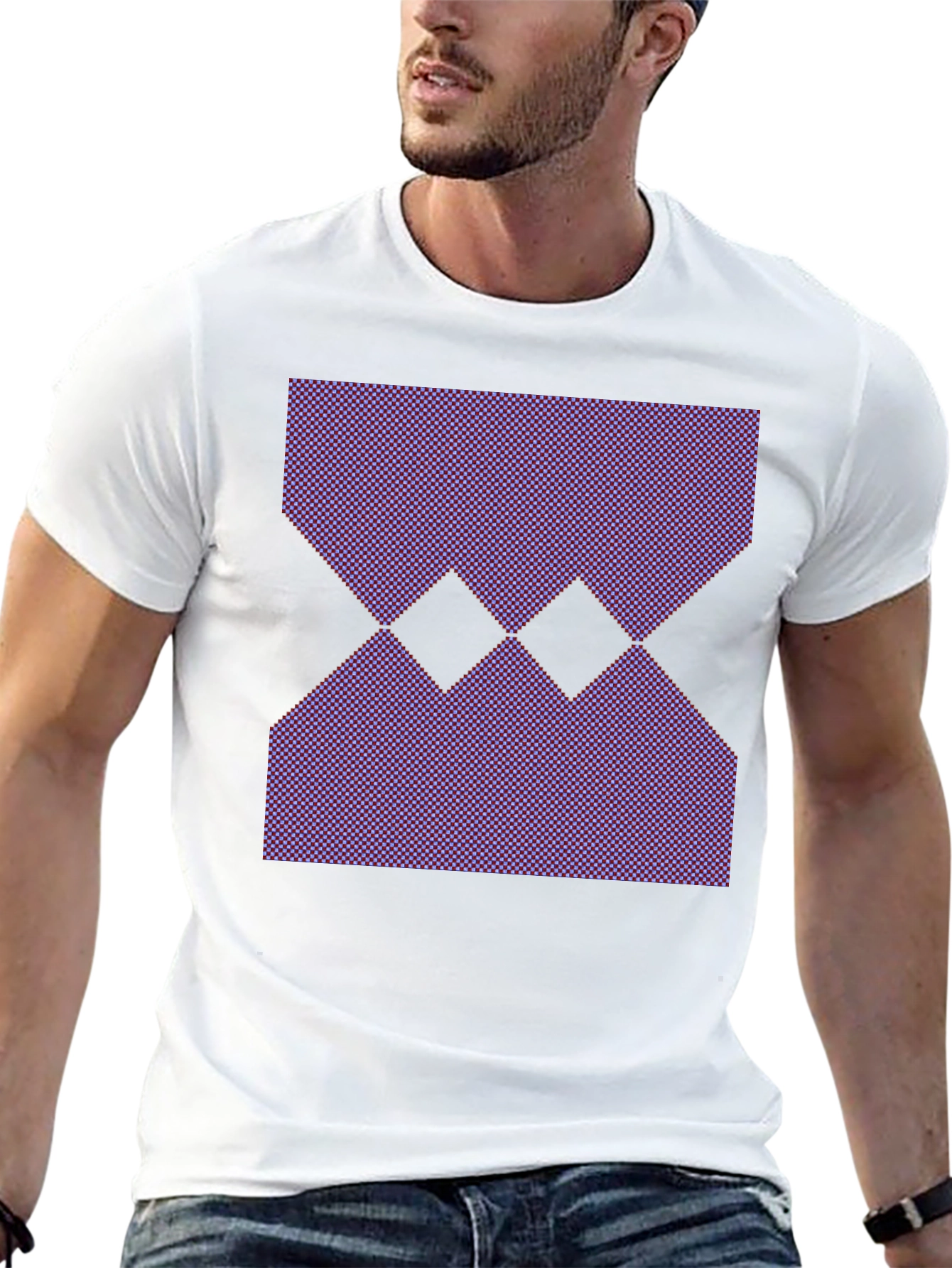 Geometric Pattern Black T-Shirt