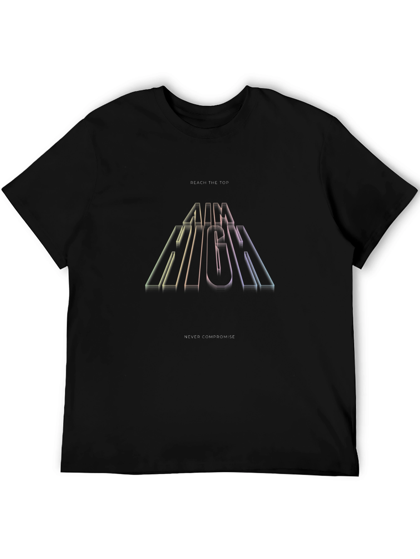 Aim High Graphic Tee - Inspirational Black T-Shirt