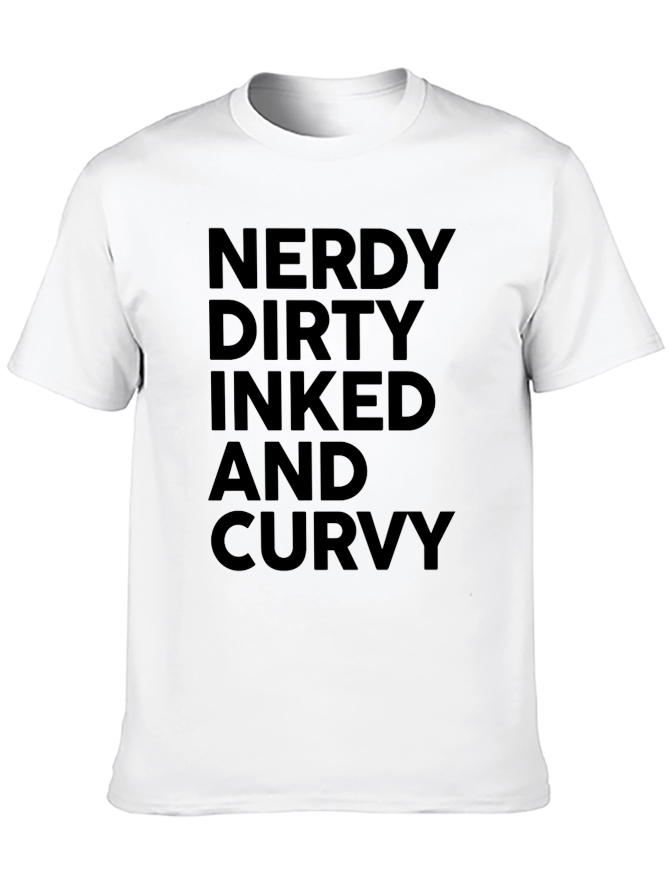 Nerdy Dirty Inked and Curvy Black T-Shirt