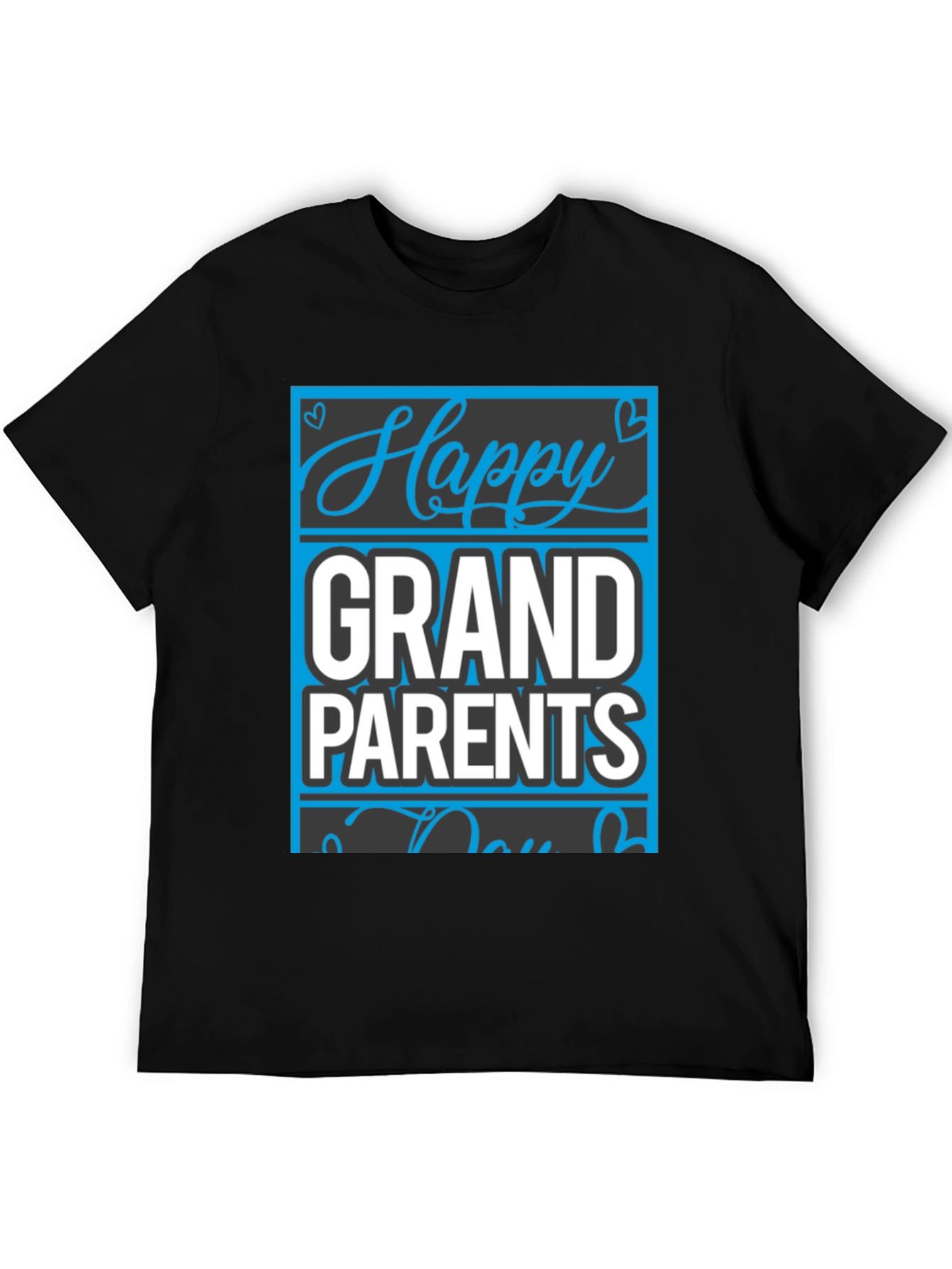 Happy Grandparents Day Black T-Shirt